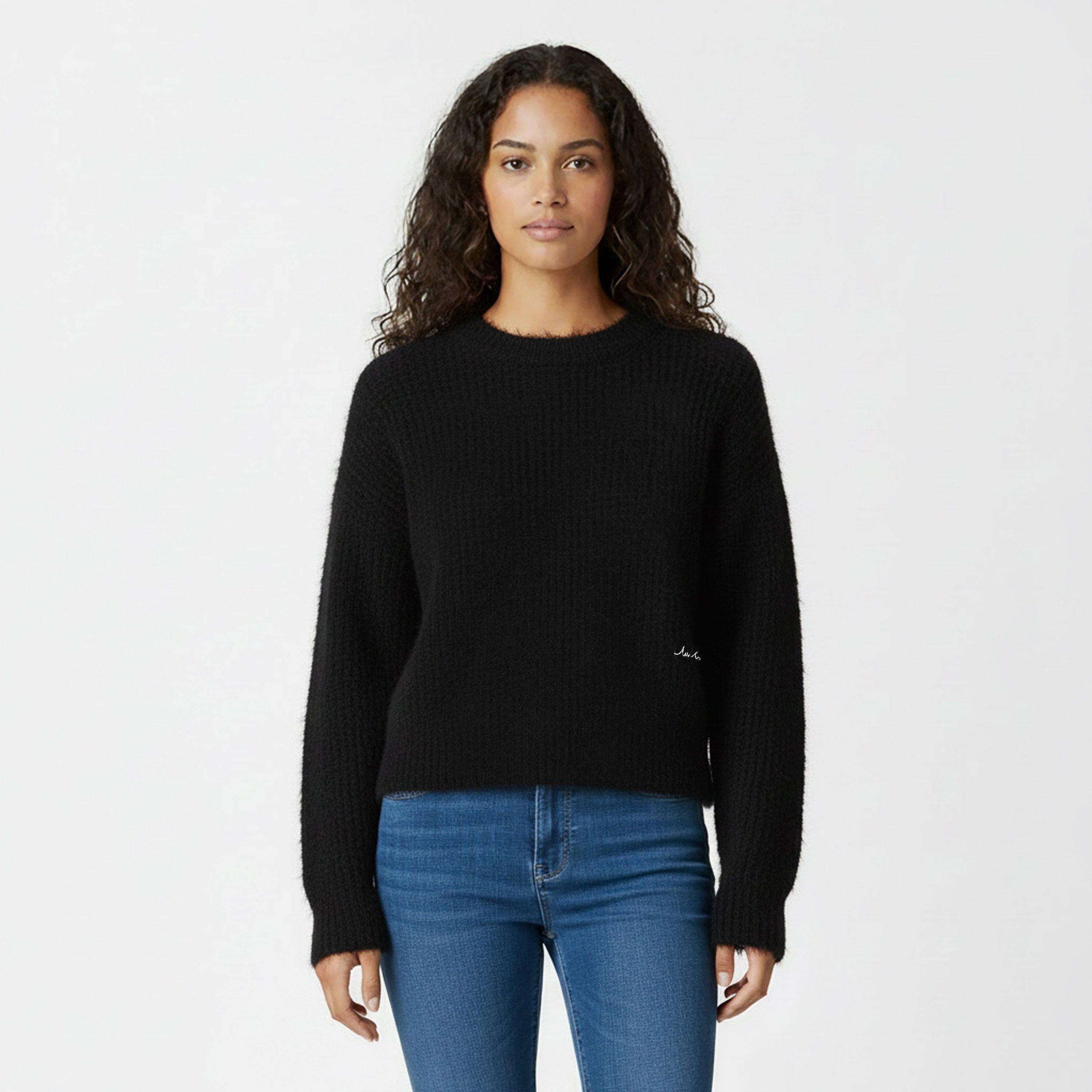 Zwart - Jack Wills - Women's Wide Crew Neck Jumper - 3