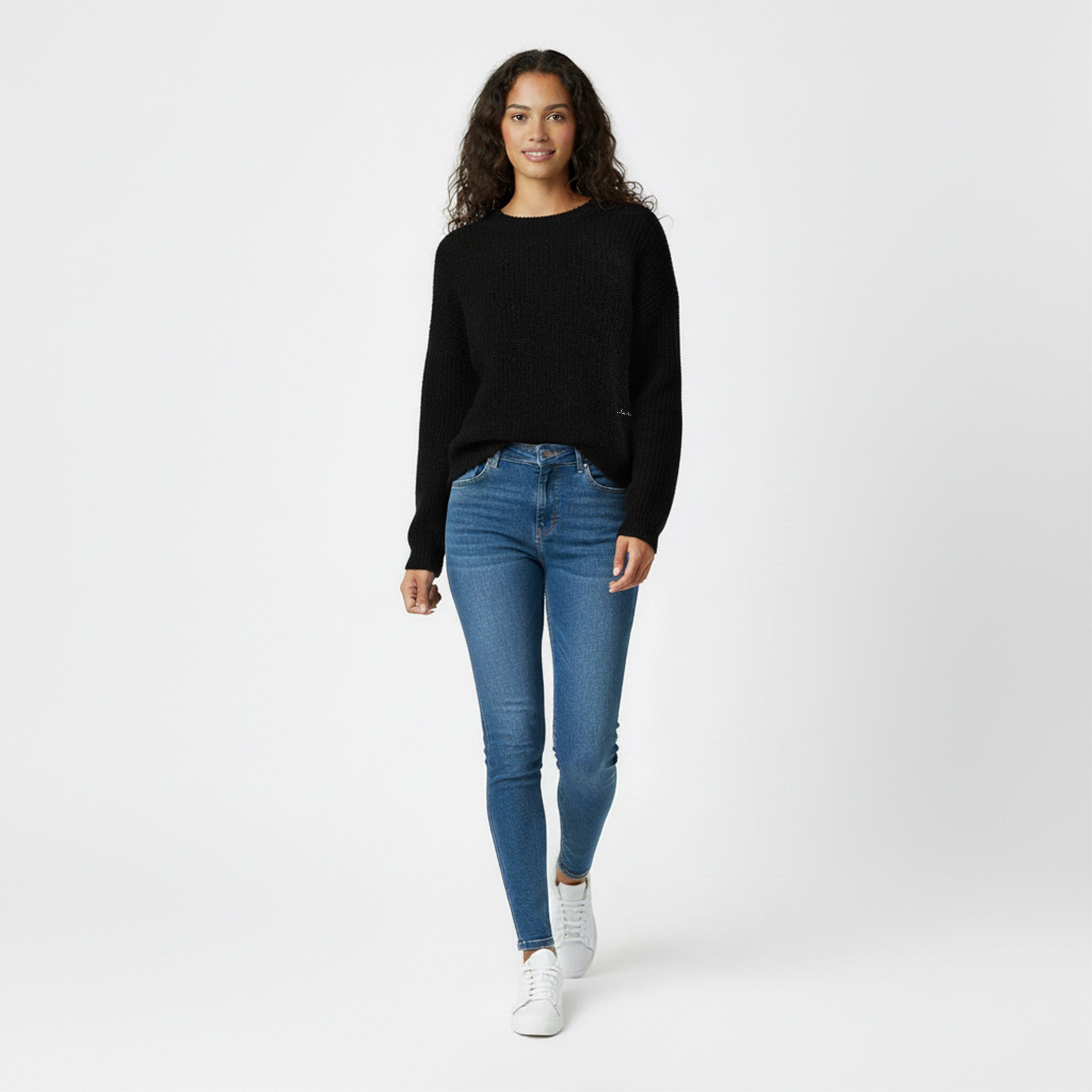 Zwart - Jack Wills - Women's Wide Crew Neck Jumper - 5