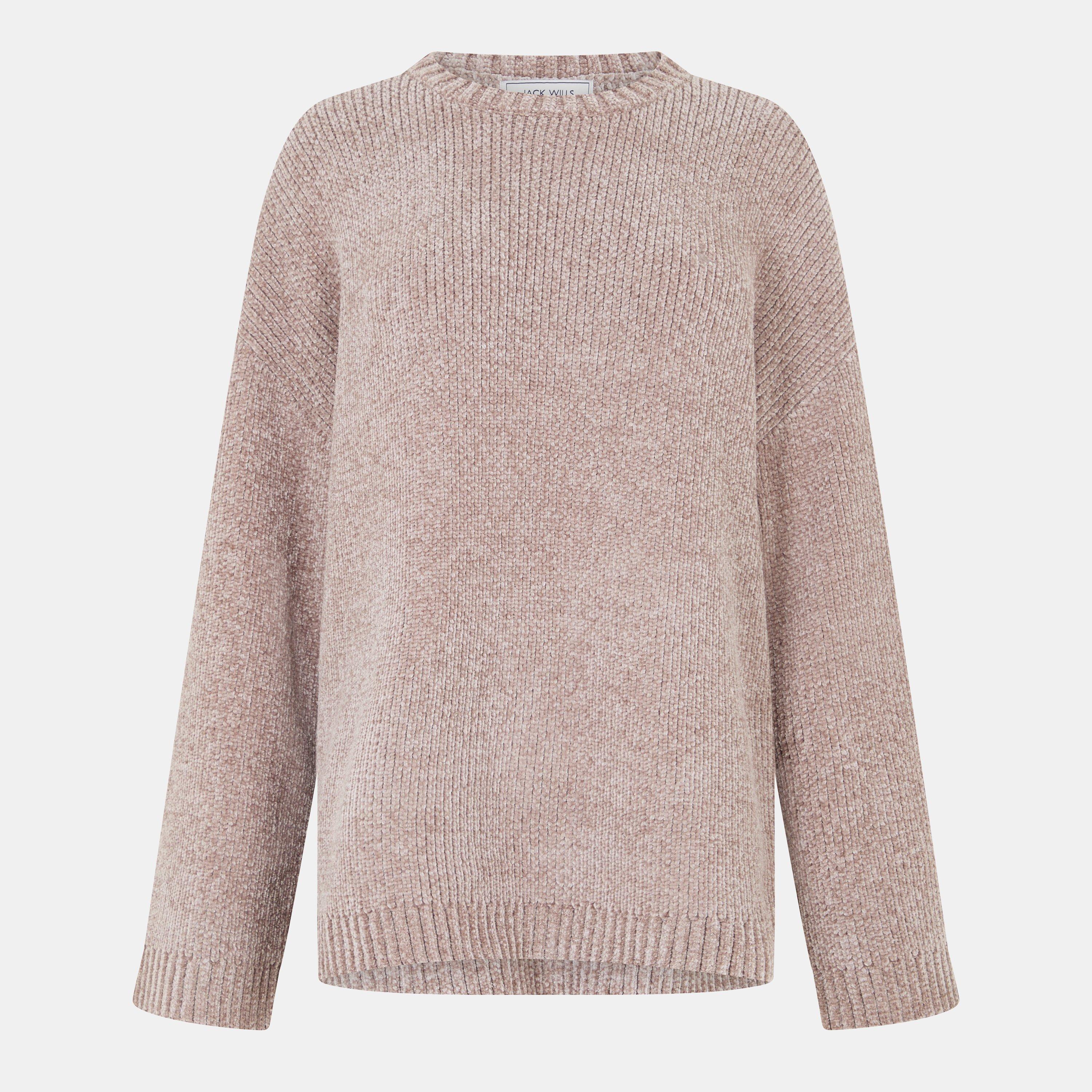 Jack Wills Women's Chenille Crew Neck Jumper - Taupe - 14 (L)