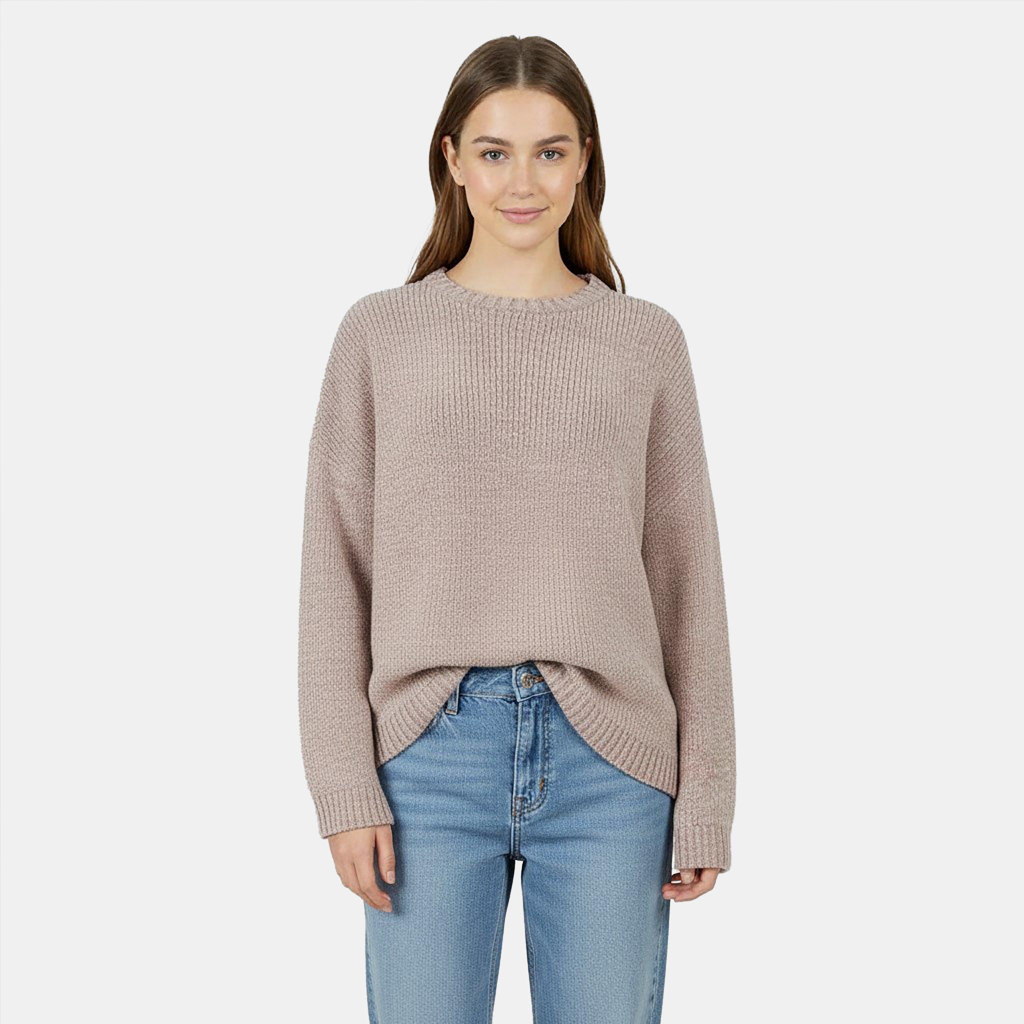 Taupe - Jack Wills - Women's Chenille Crew Neck Jumper - 3