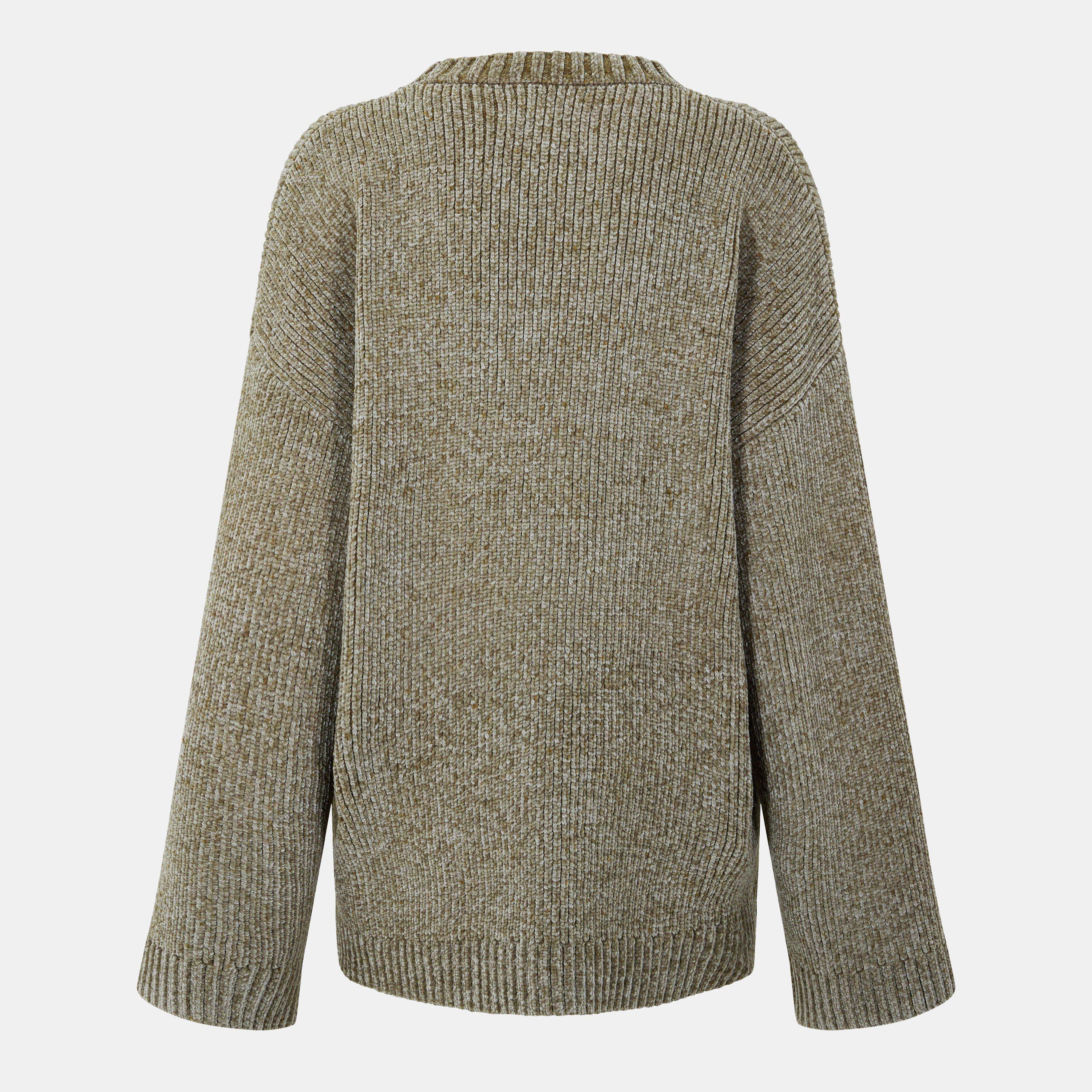 Light Khaki - Jack Wills - Chenille Crew Neck Jumper - 2