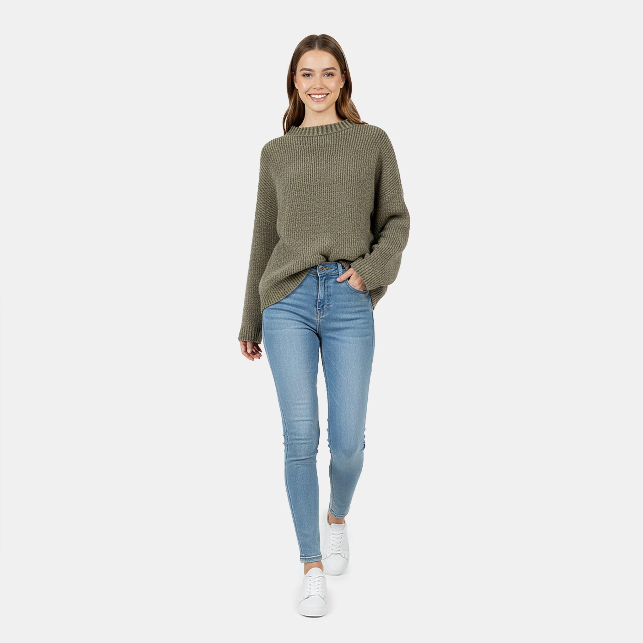 Light Khaki - Jack Wills - Women's Chenille Crew Neck Jumper - 5