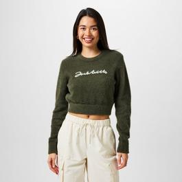 Jack Wills JW Knit Jacquard Cropped Sweatshirt