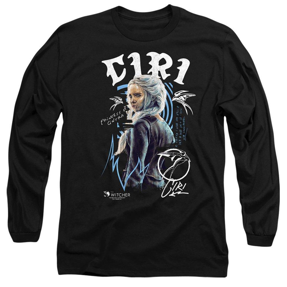 Black - The Witcher - The Witcher - Ciri Graffiti Long Sleeve T-Shirt B - 1