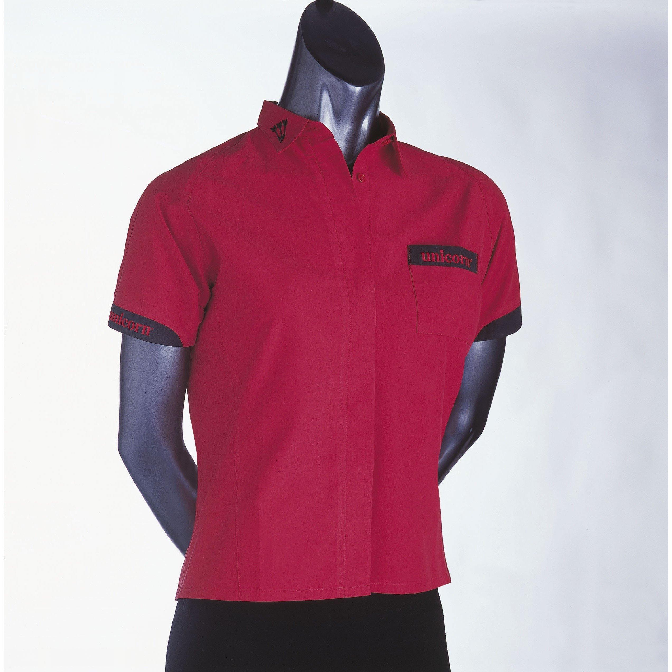 Red/Black - Unicorn Darts - Women's Teknik Darts Shirt - 1