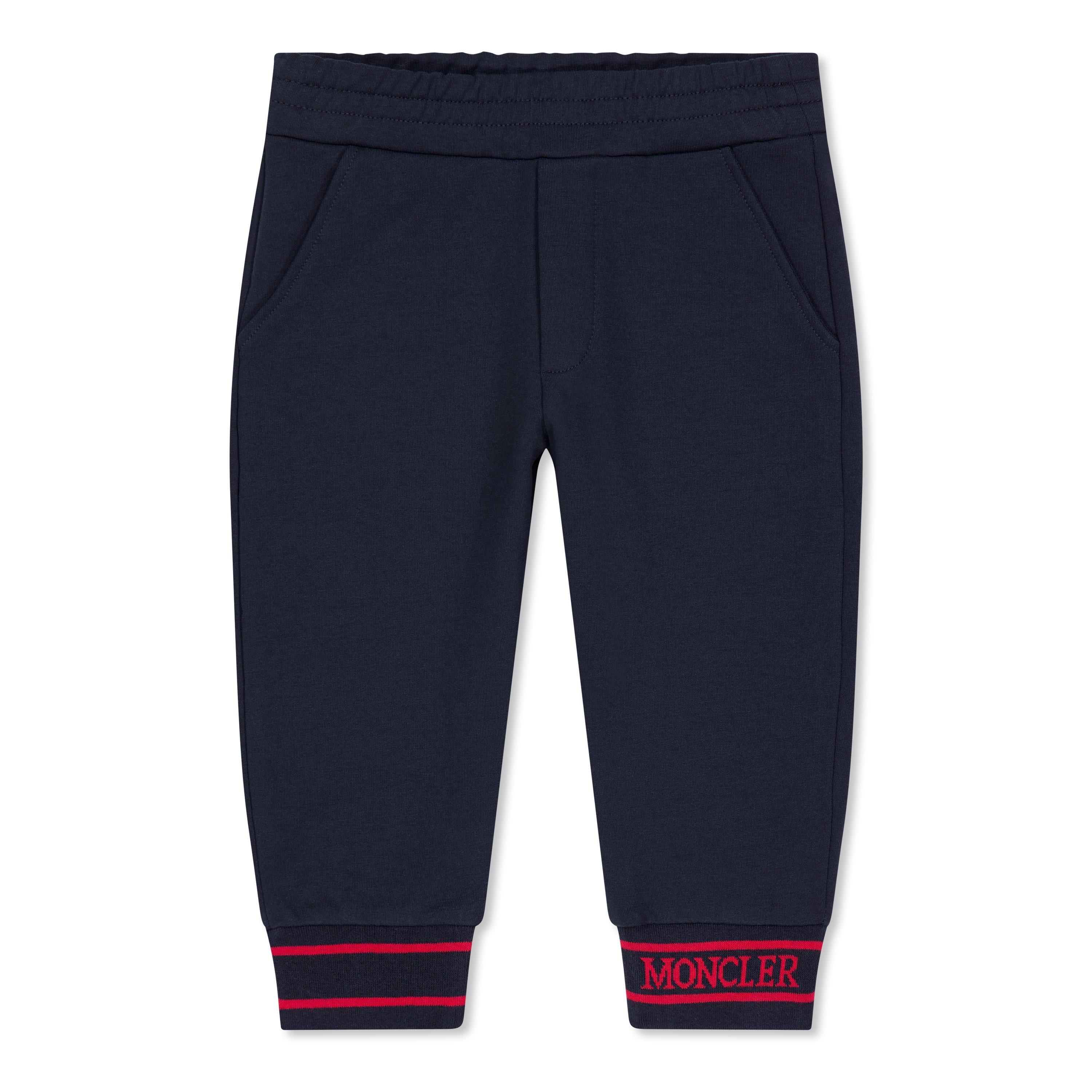 Navy 778 - Moncler - Kids' Cuffed Logo Closed Hem Fleece Joggers - 1