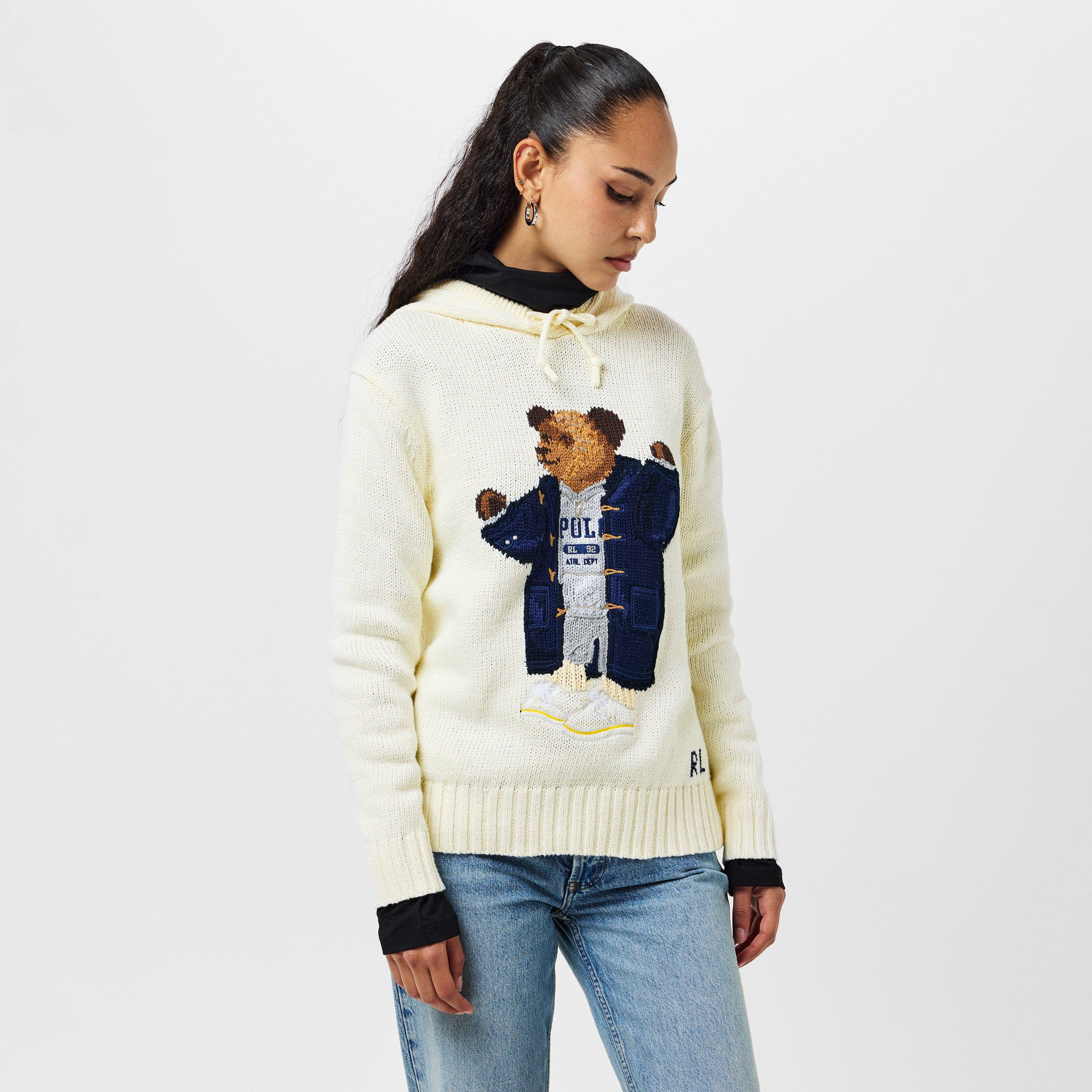 Parchment Cream - Polo Ralph Lauren - Women's Teddy Fleece Crew Neck Jumper - 3