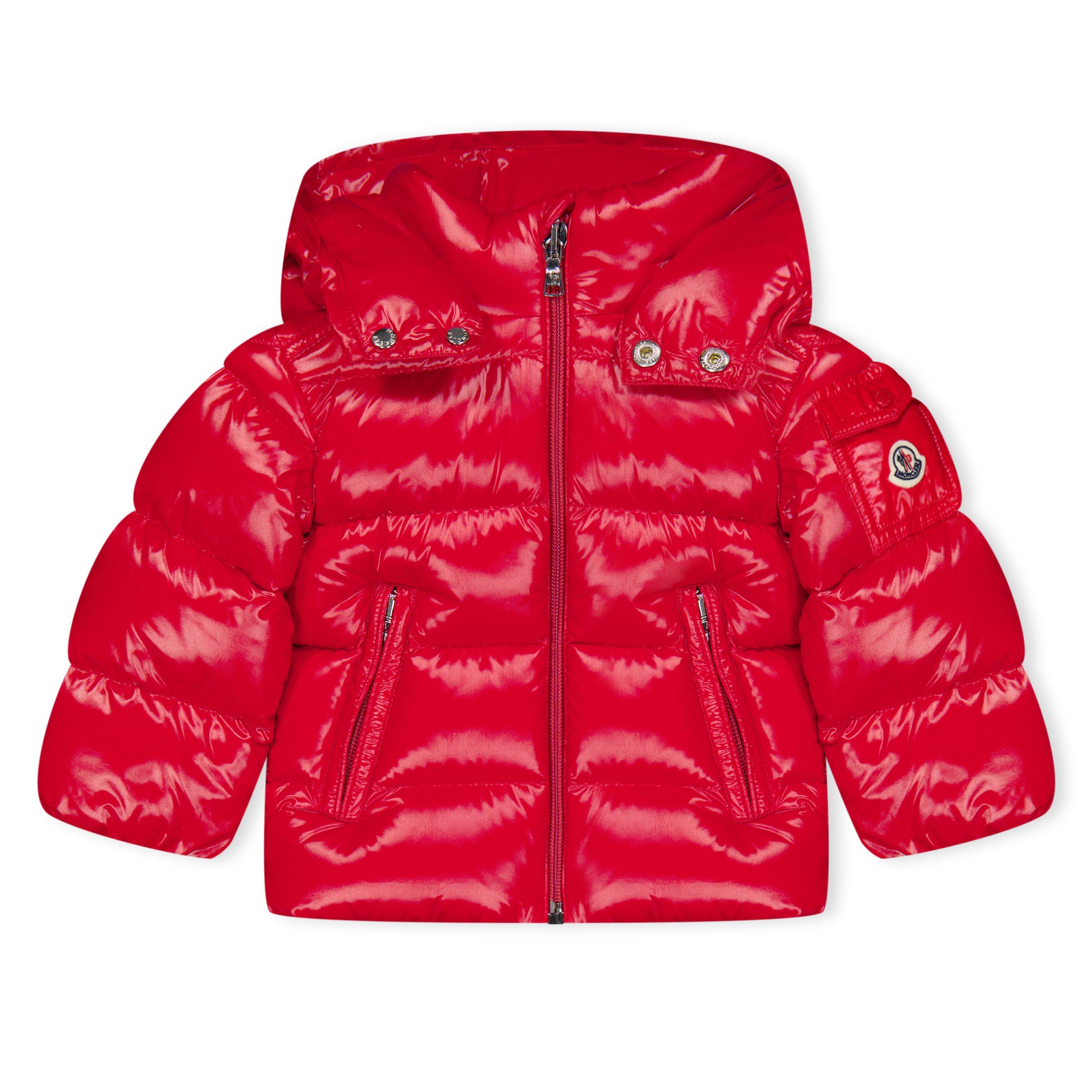 Red 455 - Moncler - Kids' Maya Hooded 90/10 Goose Down Short Puffer Jacket - 1
