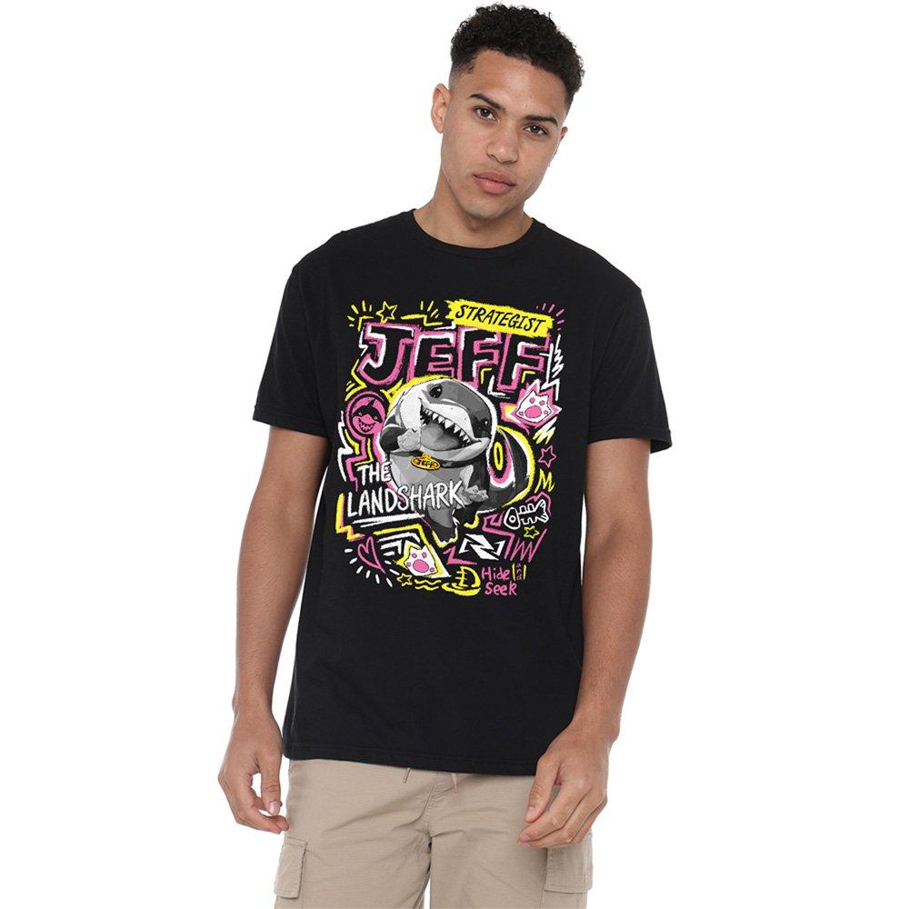 Black - Marvel - Rivals Jeff The Landshark Marker Pen Trend T-Shirt - 1