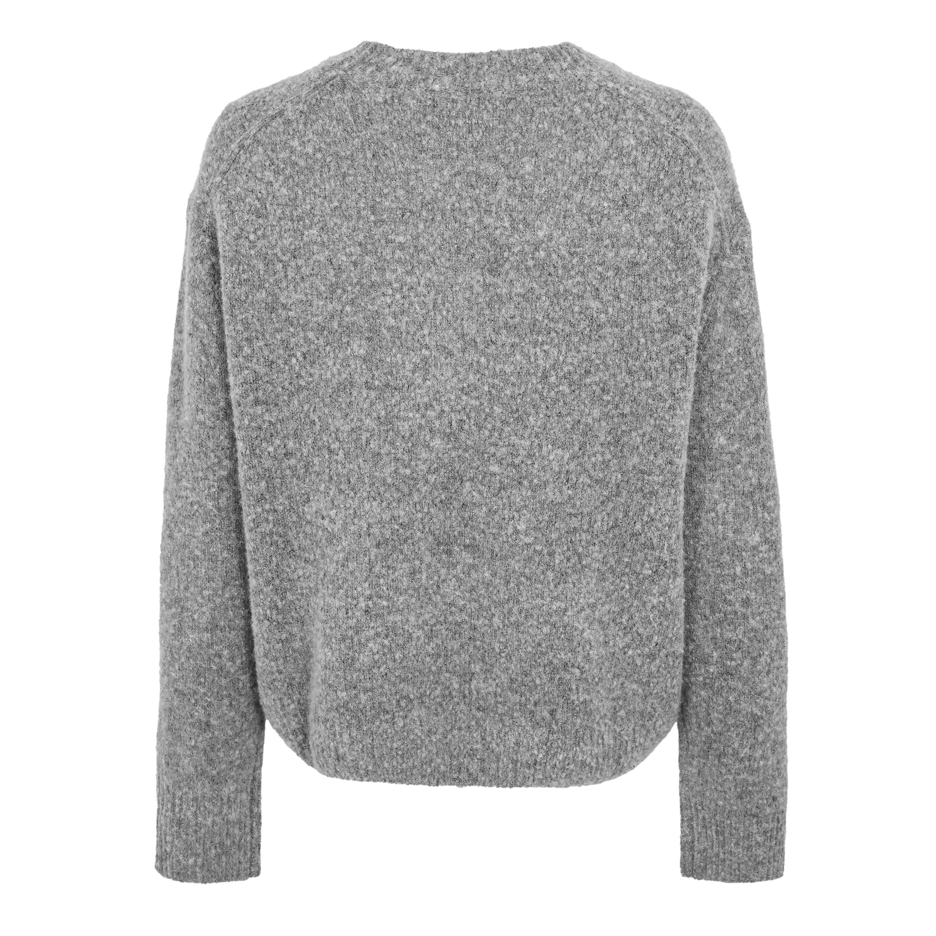 Grey - Cole Buxton - Men's Star Knitted Crew Neck Jumper - 2