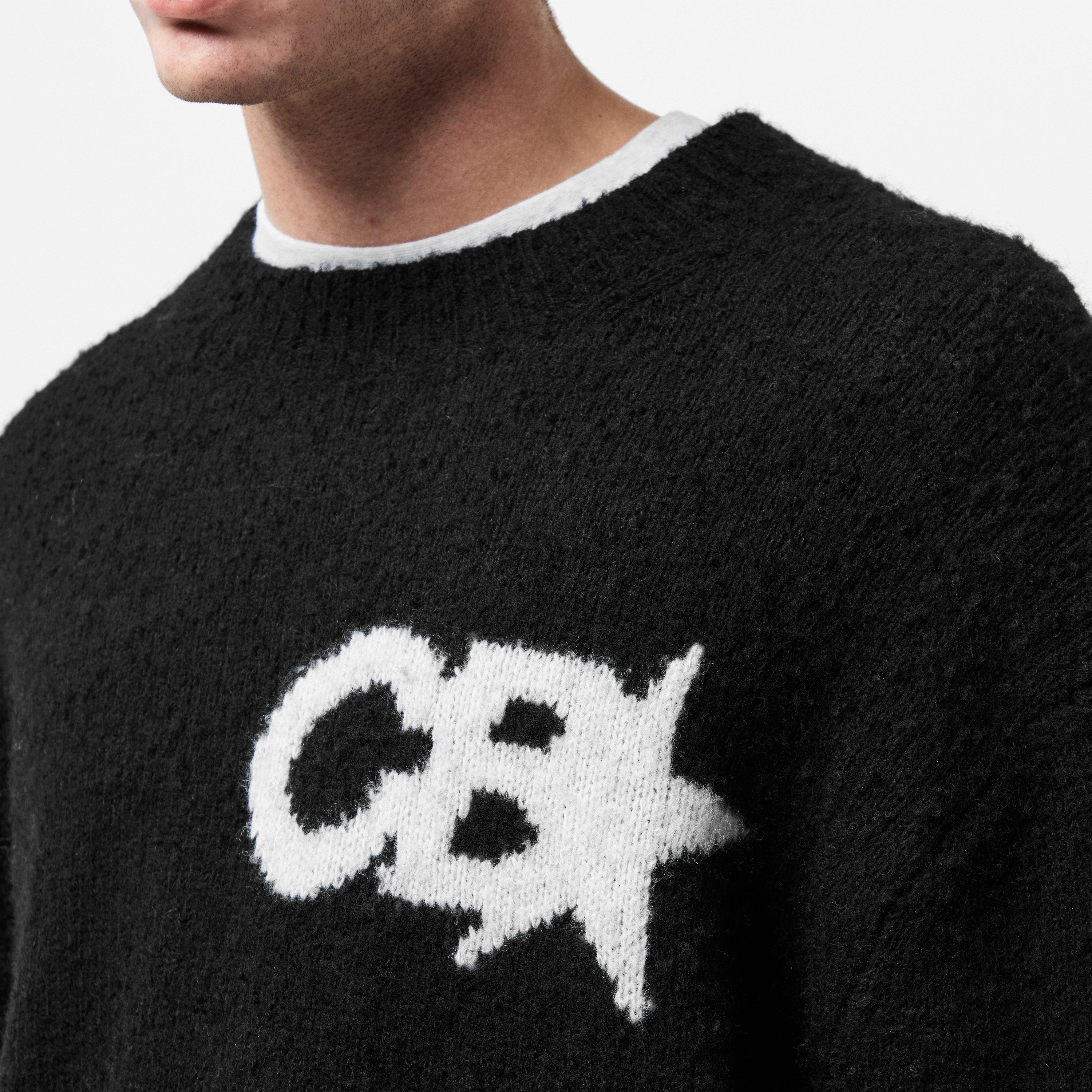 Black - Cole Buxton - Men's Star Knitted Crew Neck Jumper - 5