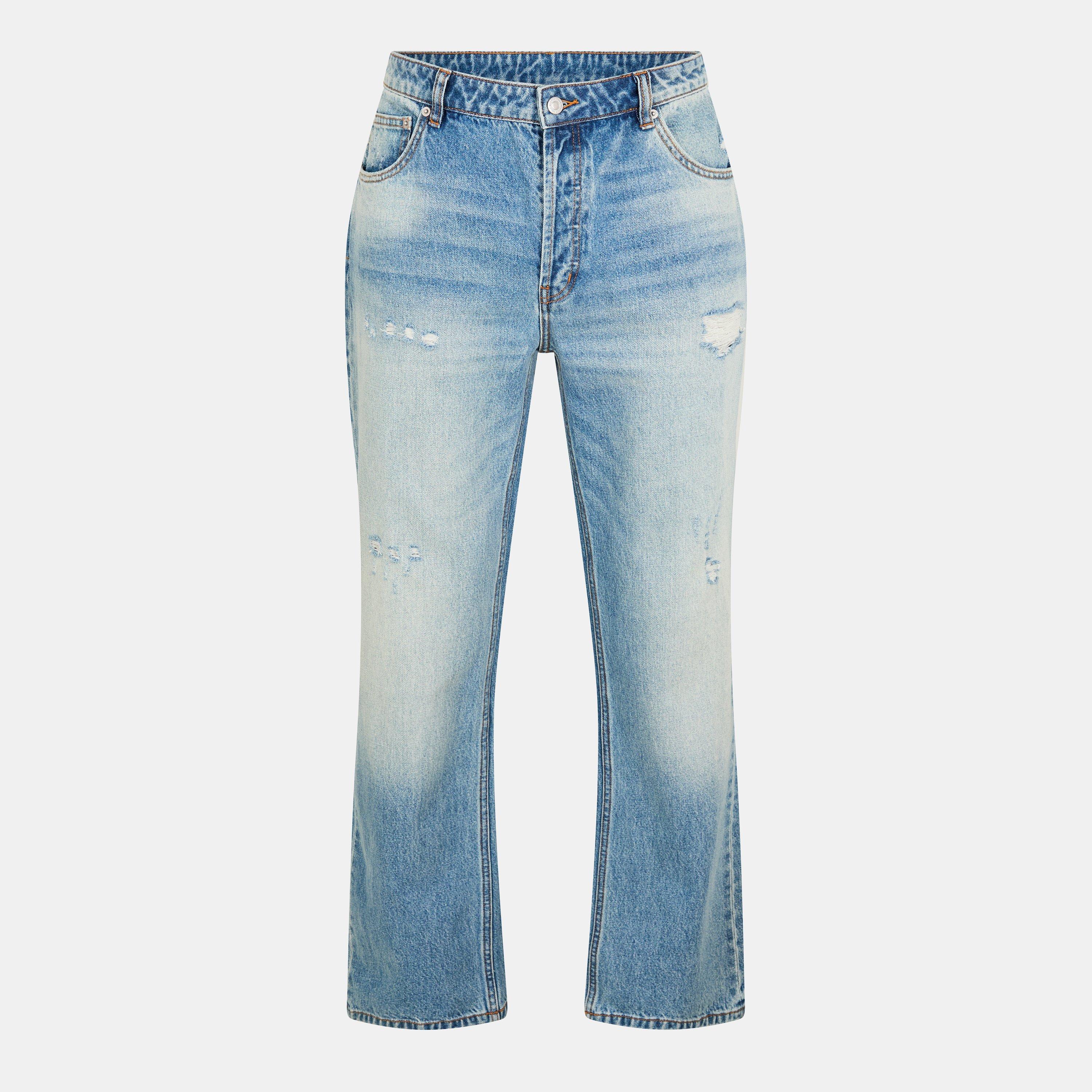 Blue - Cole Buxton - Men's Beverley Wide Leg Jeans - 1