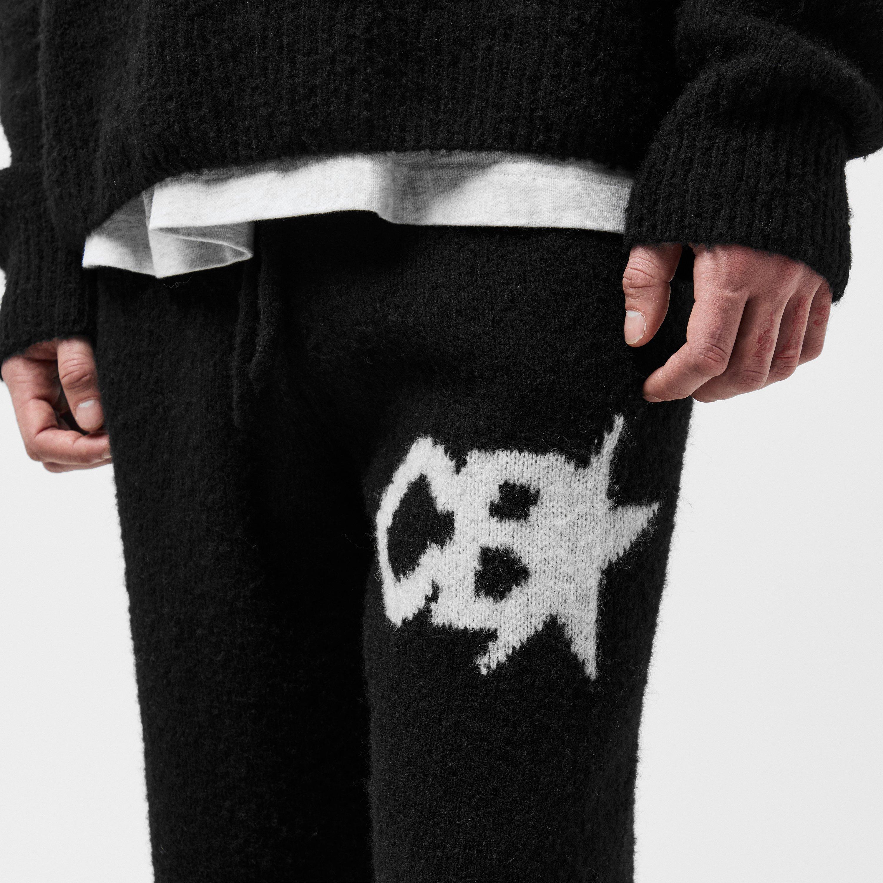 Black - Cole Buxton - Men's Star Jog Knitted Trousers - 5