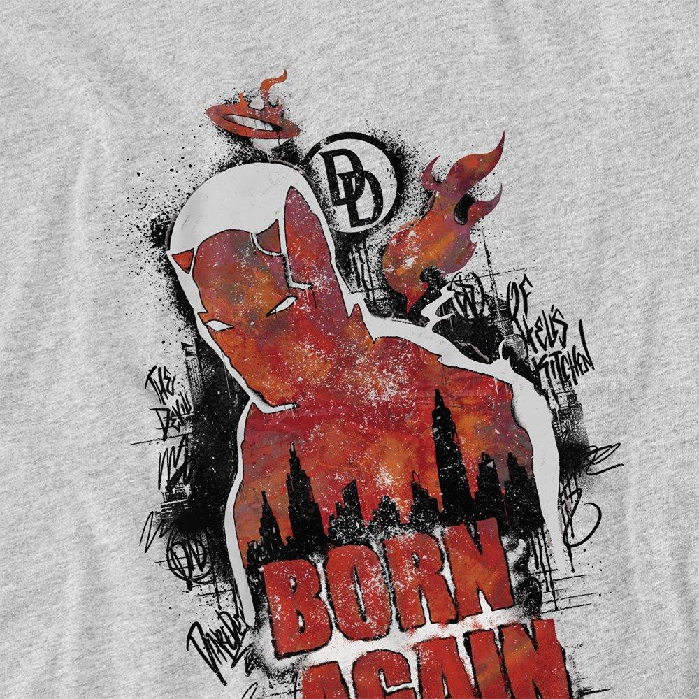 Grey - Marvel - Daredevil Born Again Matt Murdock Graffiti T-Shirt - 2