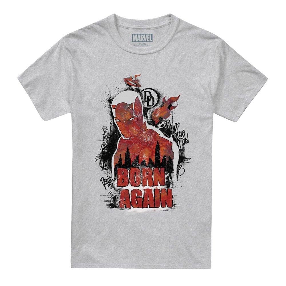 Grey - Marvel - Daredevil Born Again Matt Murdock Graffiti T-Shirt - 4