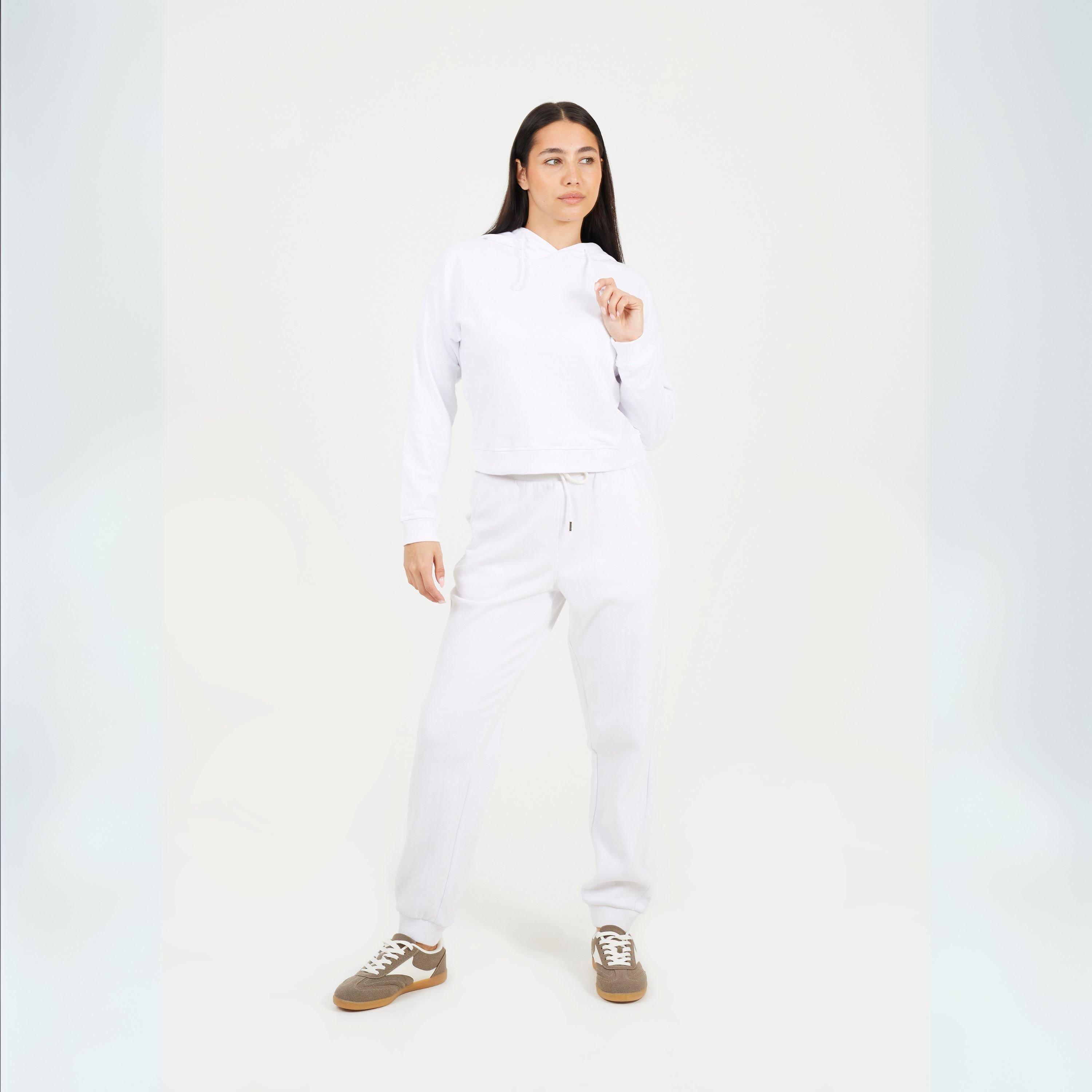 Weiß - Brave Soul - Womens Cropped Hooded Sweatshirt - 4