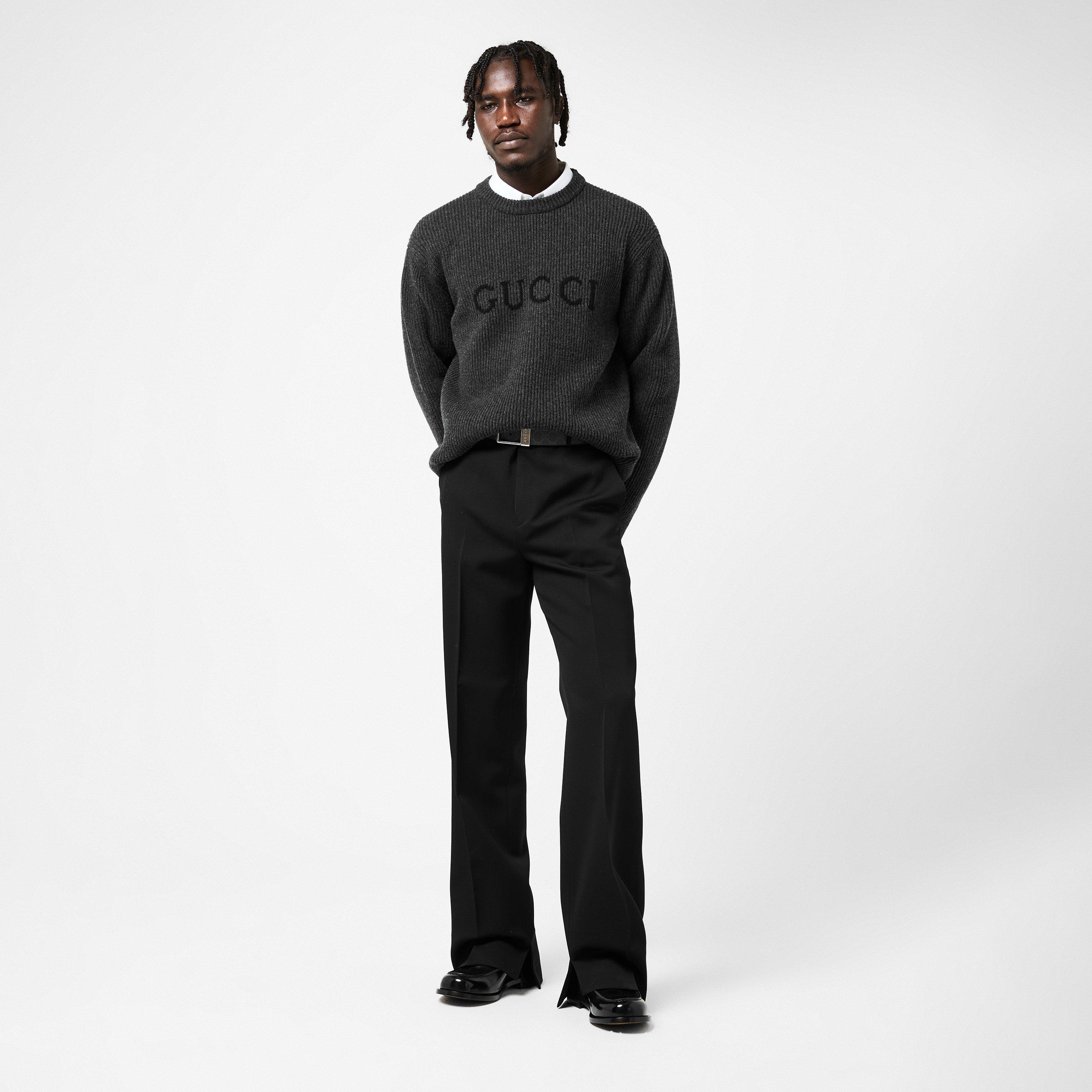 美品　GUCCI ブラック 薄手コットンクルーネックセーター M Gucci Men's Soft Fabric Crew Neck Jumper | Cruise Fashion
