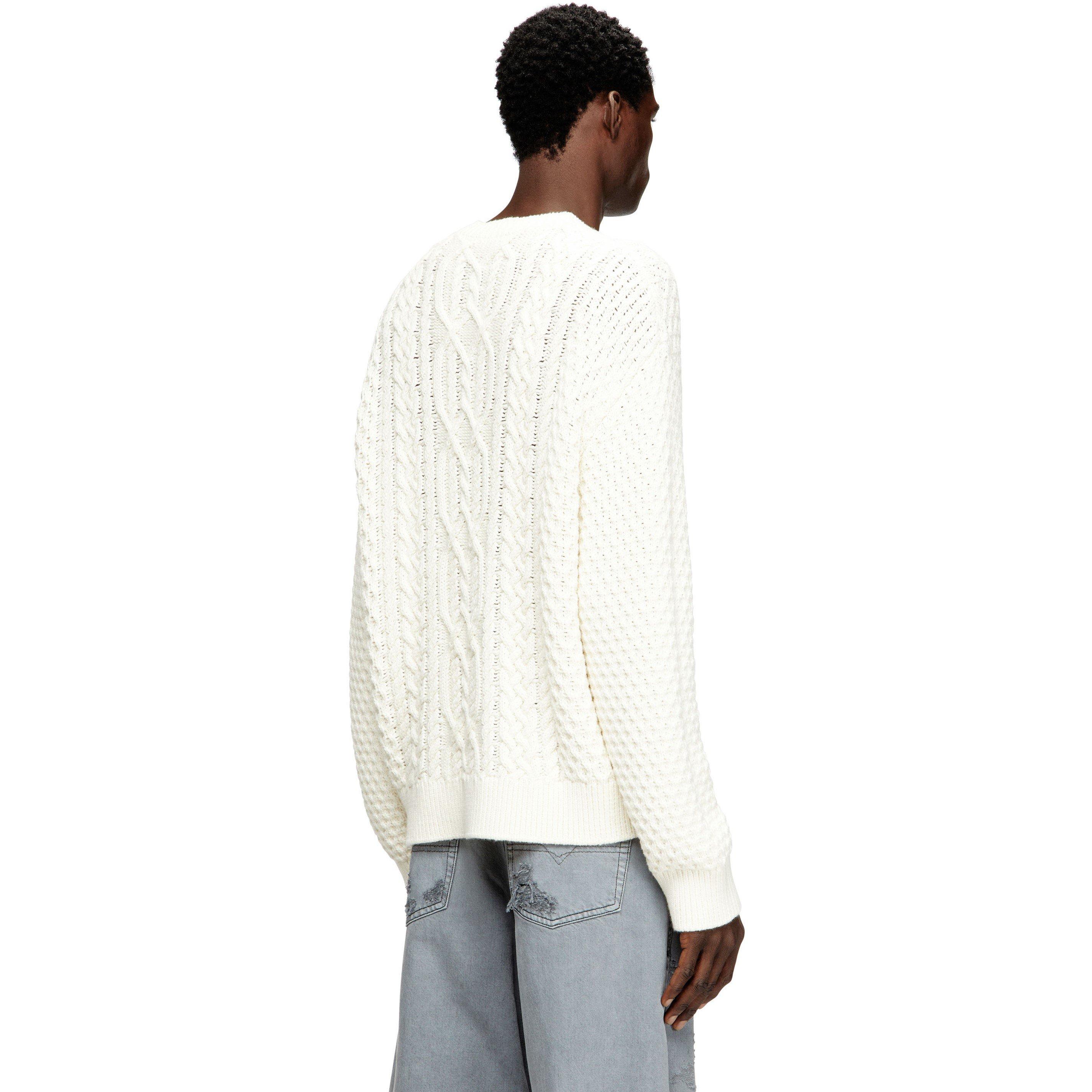 White - Diesel - Men's Crew Neck Jumper - 2