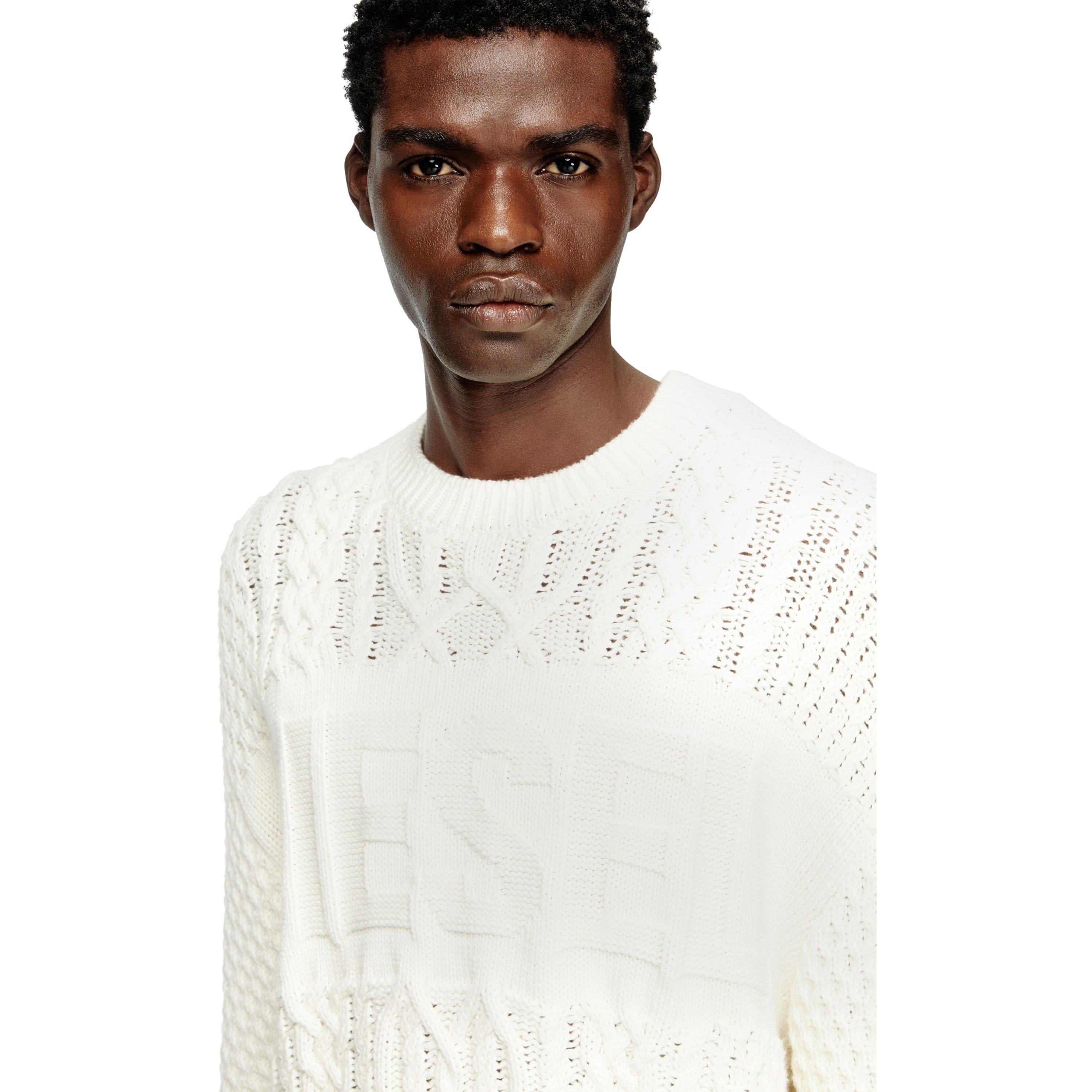 White - Diesel - Men's Crew Neck Jumper - 3