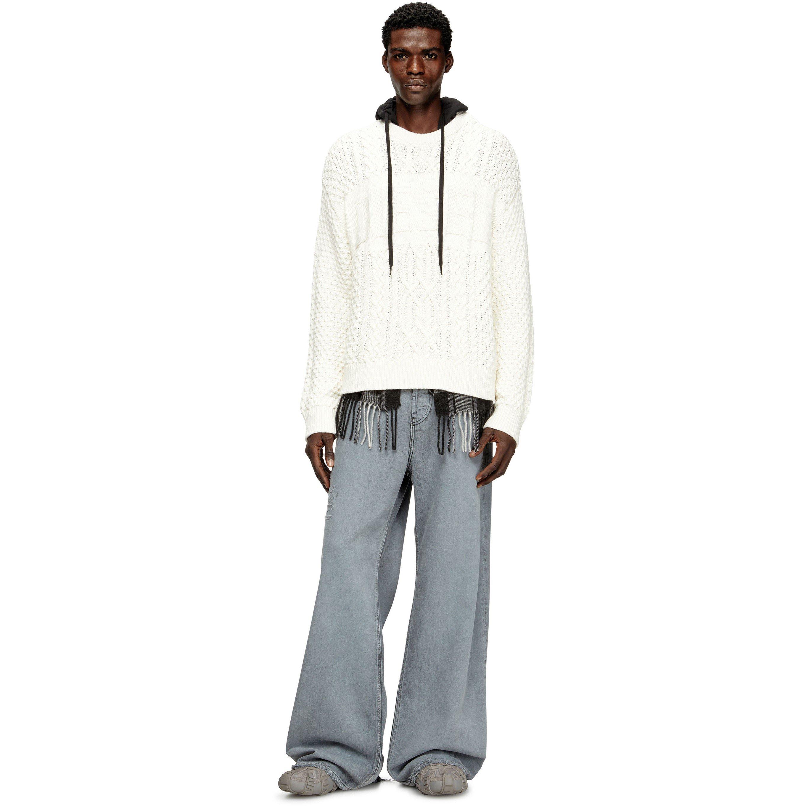 White - Diesel - Men's Crew Neck Jumper - 4