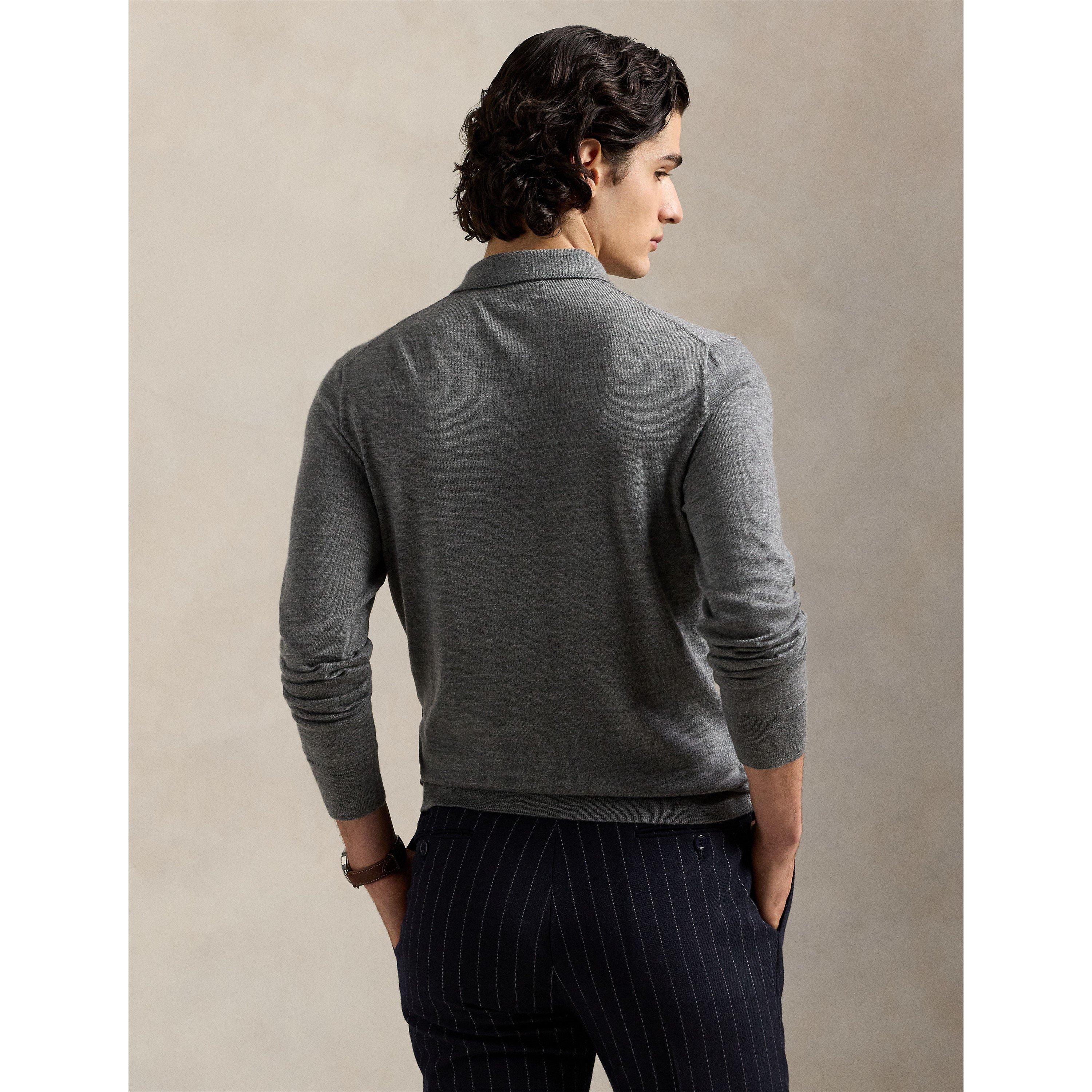 Fawn Gry Hth - Polo Ralph Lauren - Men's Merino Crew Neck Jumper - 3