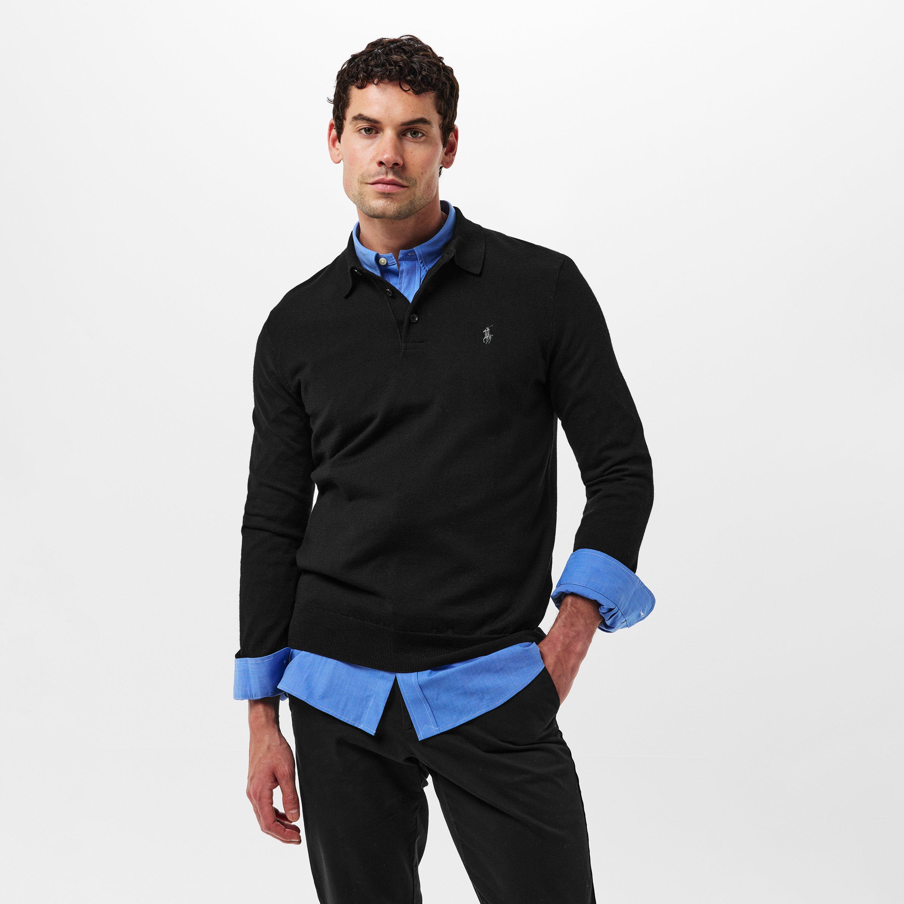 Polo Black - Polo Ralph Lauren - Men's Merino Crew Neck Jumper - 3