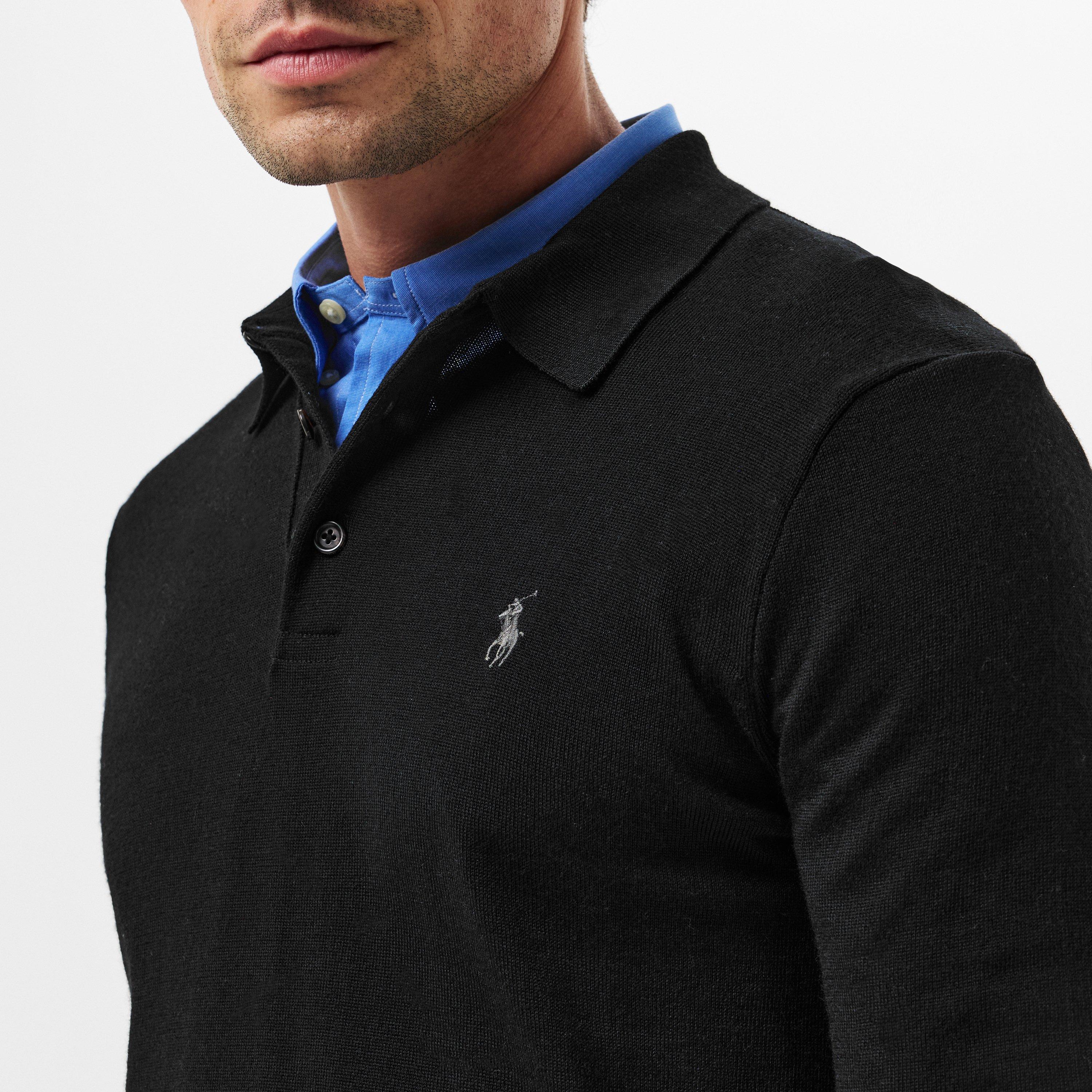 Polo Black - Polo Ralph Lauren - Men's Merino Crew Neck Jumper - 5