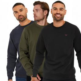 Threadbare 3 Pack Crew Neck Sweatshirts