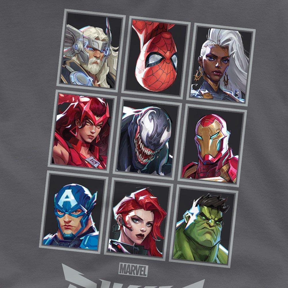 Grey - Marvel - Rivals Character Grid T-Shirt Light Graphite - 2
