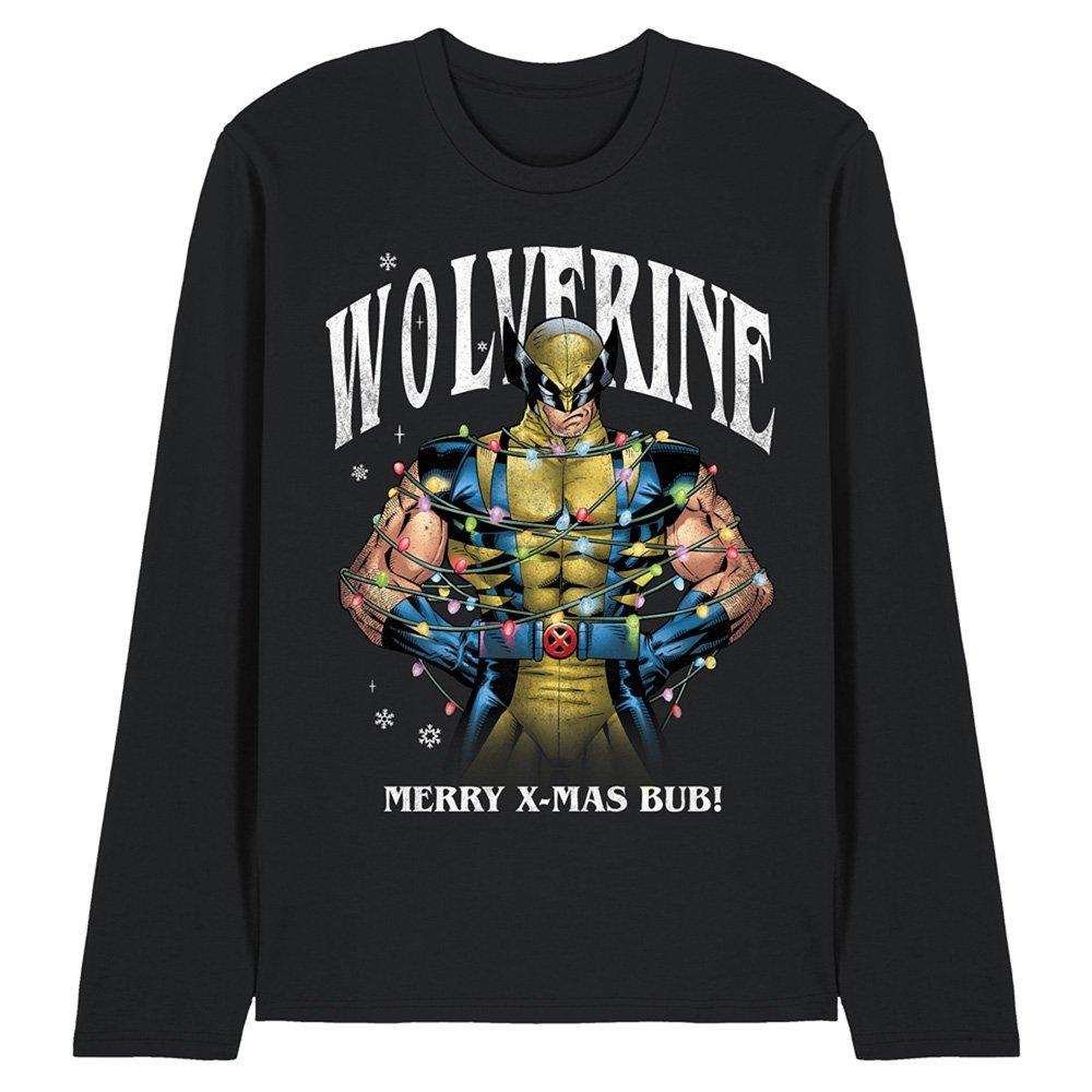Marvel Wolverine Merry Xmas Bub! Long Sleeve T-Shirt Bla