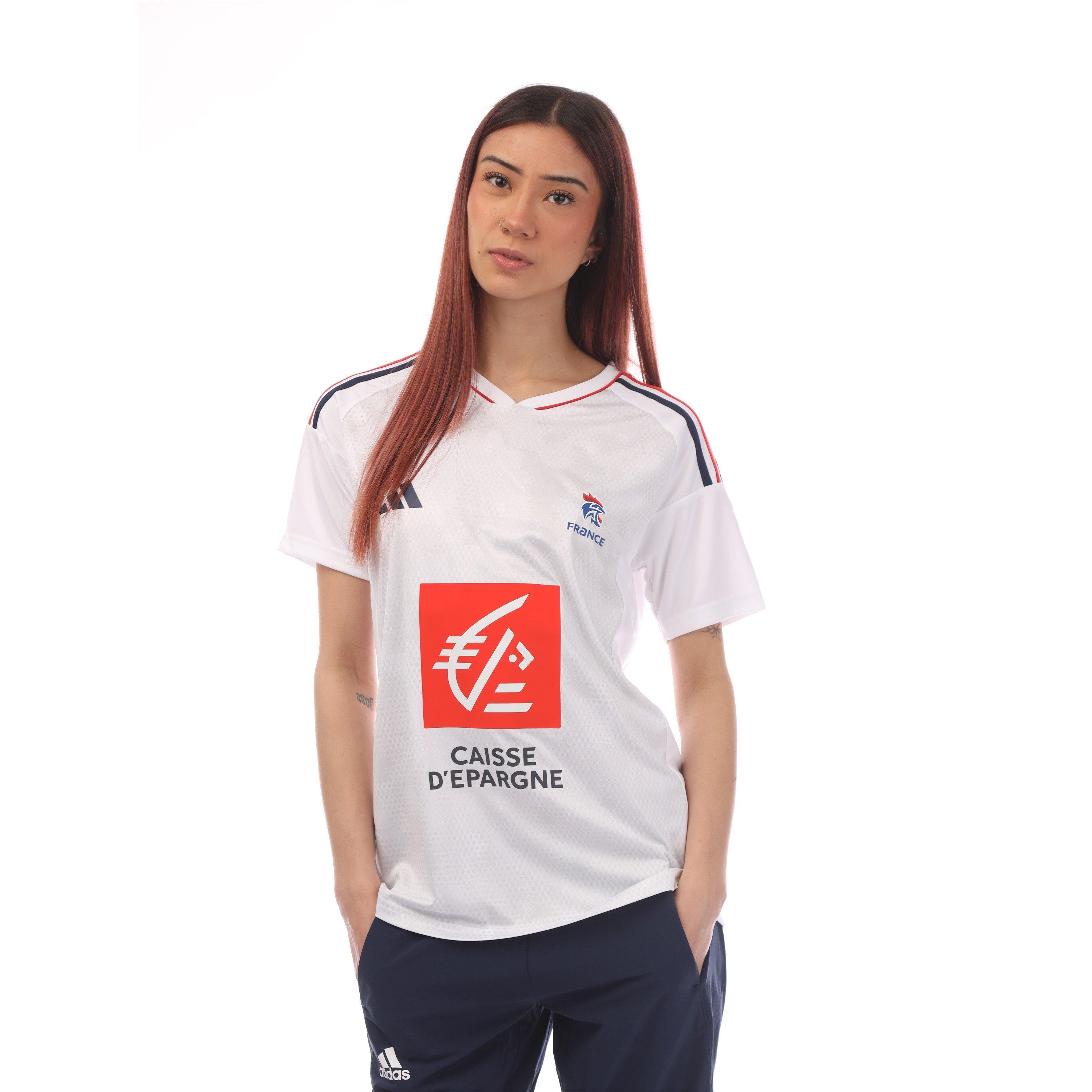 Adidas Women's France Licensed Short-Sleeve Performance T-Shirt - White - 12 (M)
