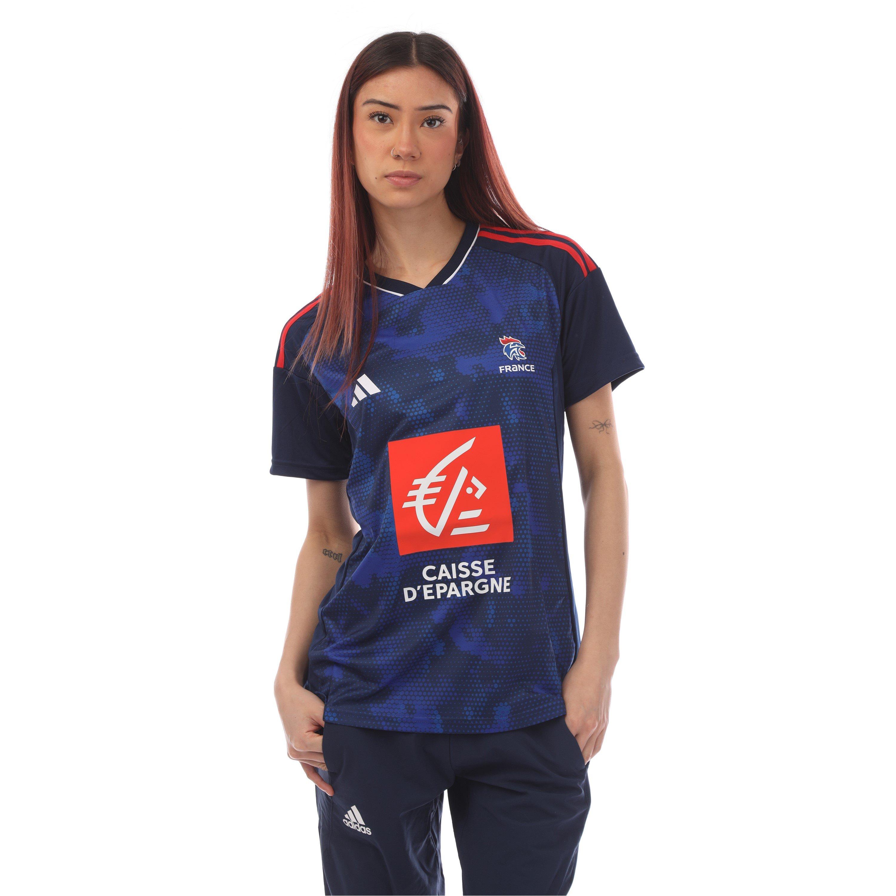 Navy - adidas - Women's France Licensed Short-Sleeve Performance T-Shirt - 1