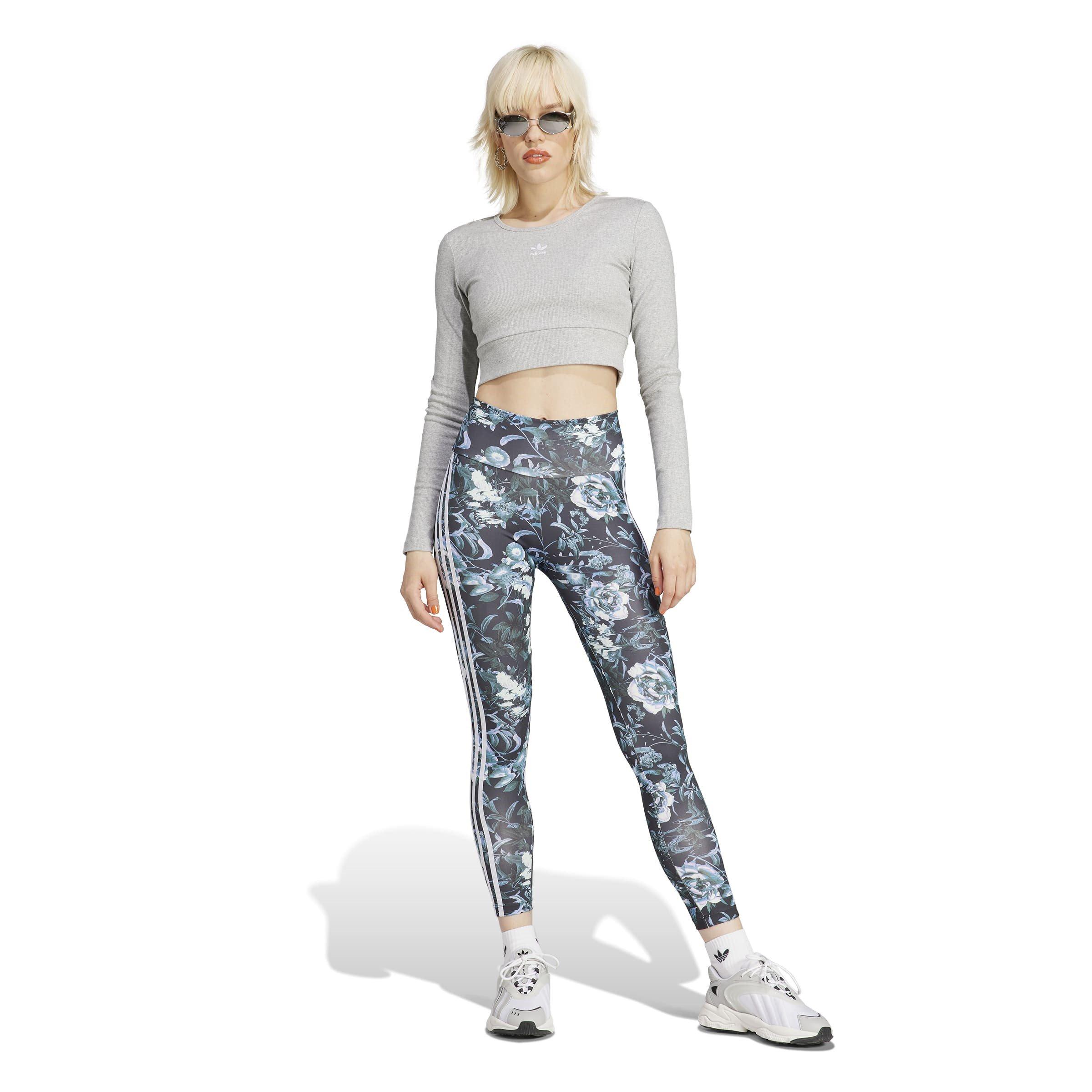 Preto - adidas Originals - Flower Leggings - 4