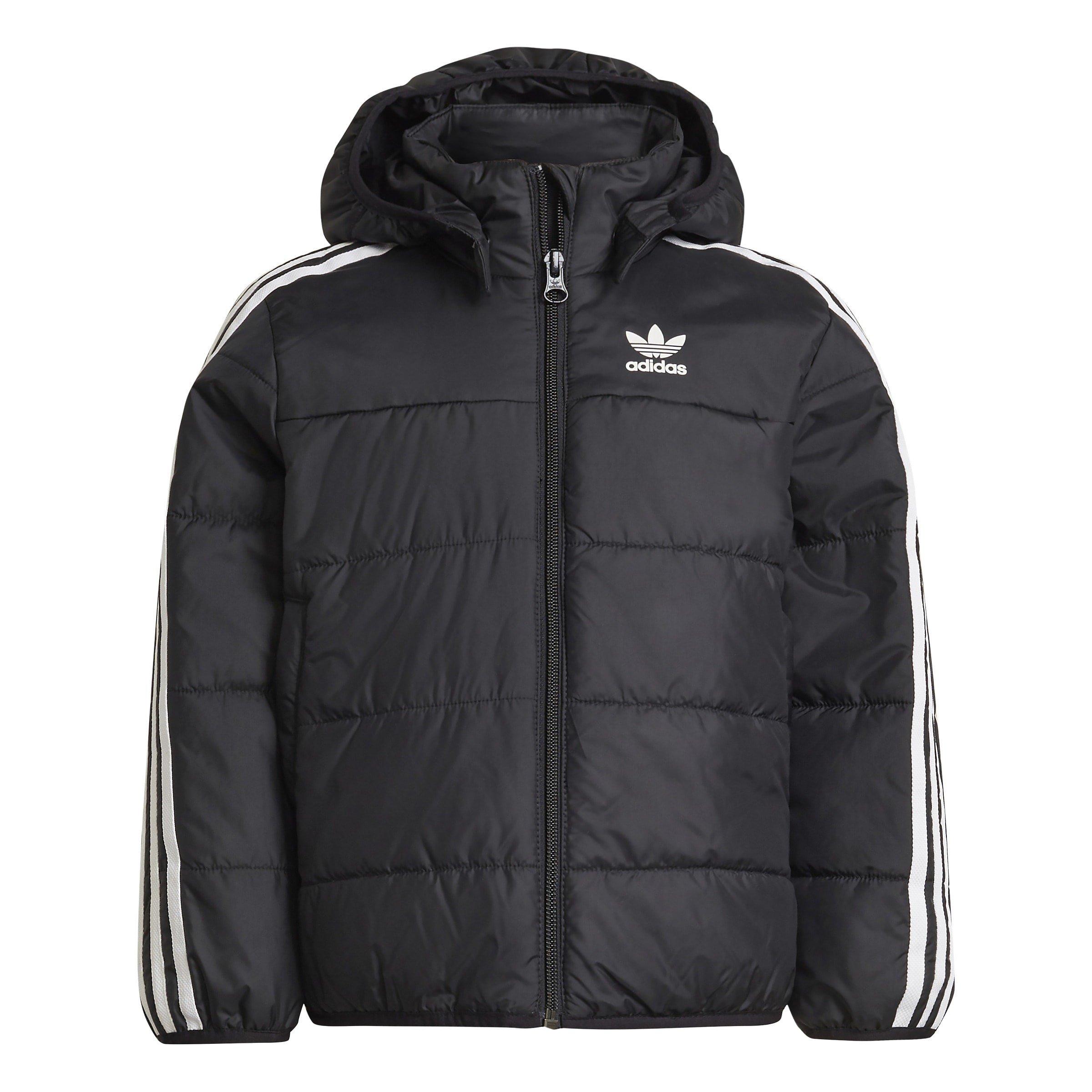Black - adidas Originals - Kids' Adidas Hooded Long Sleeve Puffer Jacket - 1