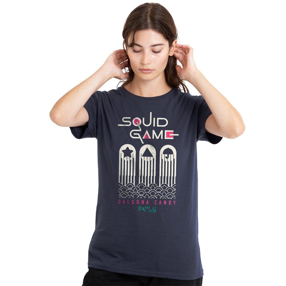 Navy - Squid Game - Squid Game Dalgona Candy Shapes Ladies T Shirt De - 1
