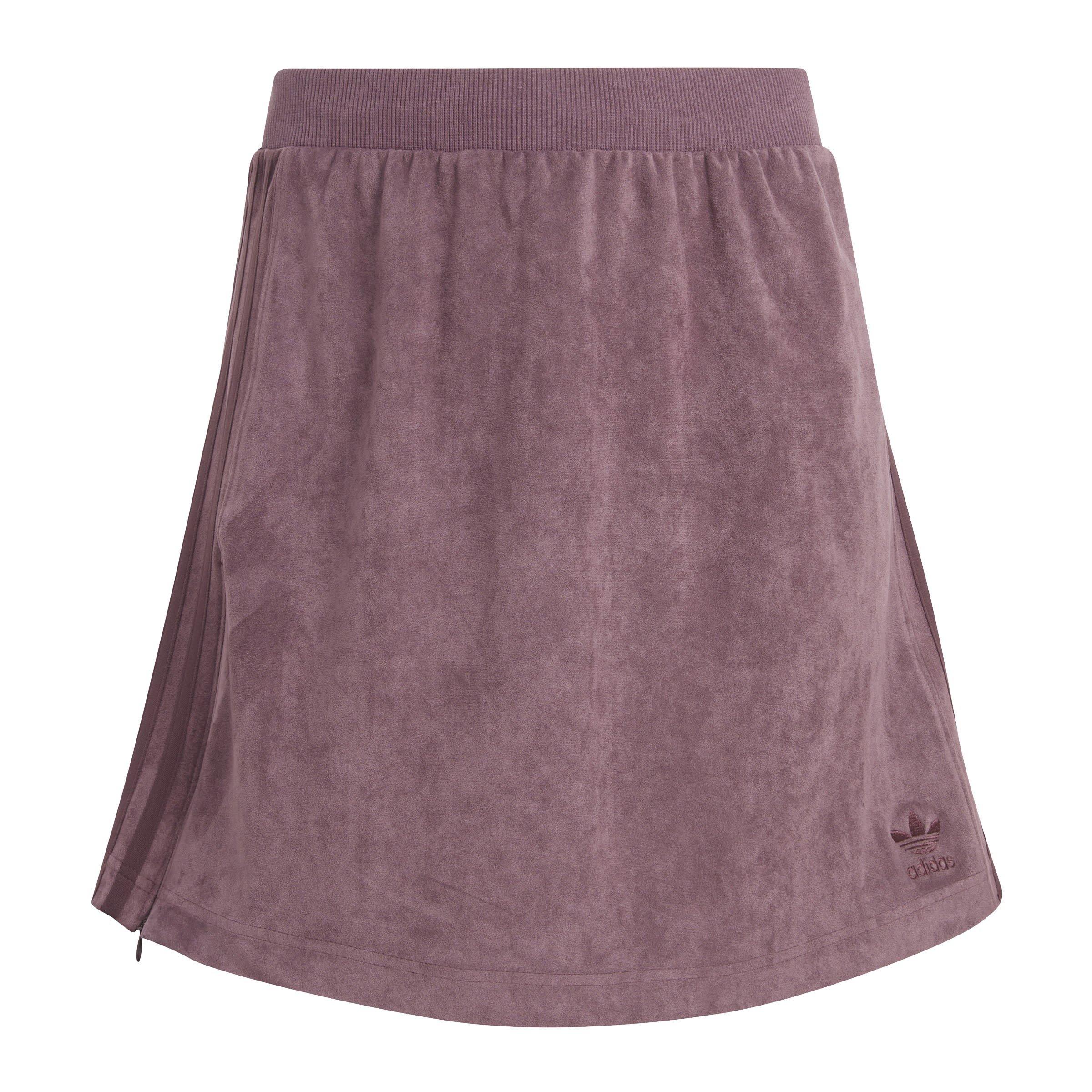 Adidas Originals Women's Suede Midi Skirt - Purple - 6 (XXS)