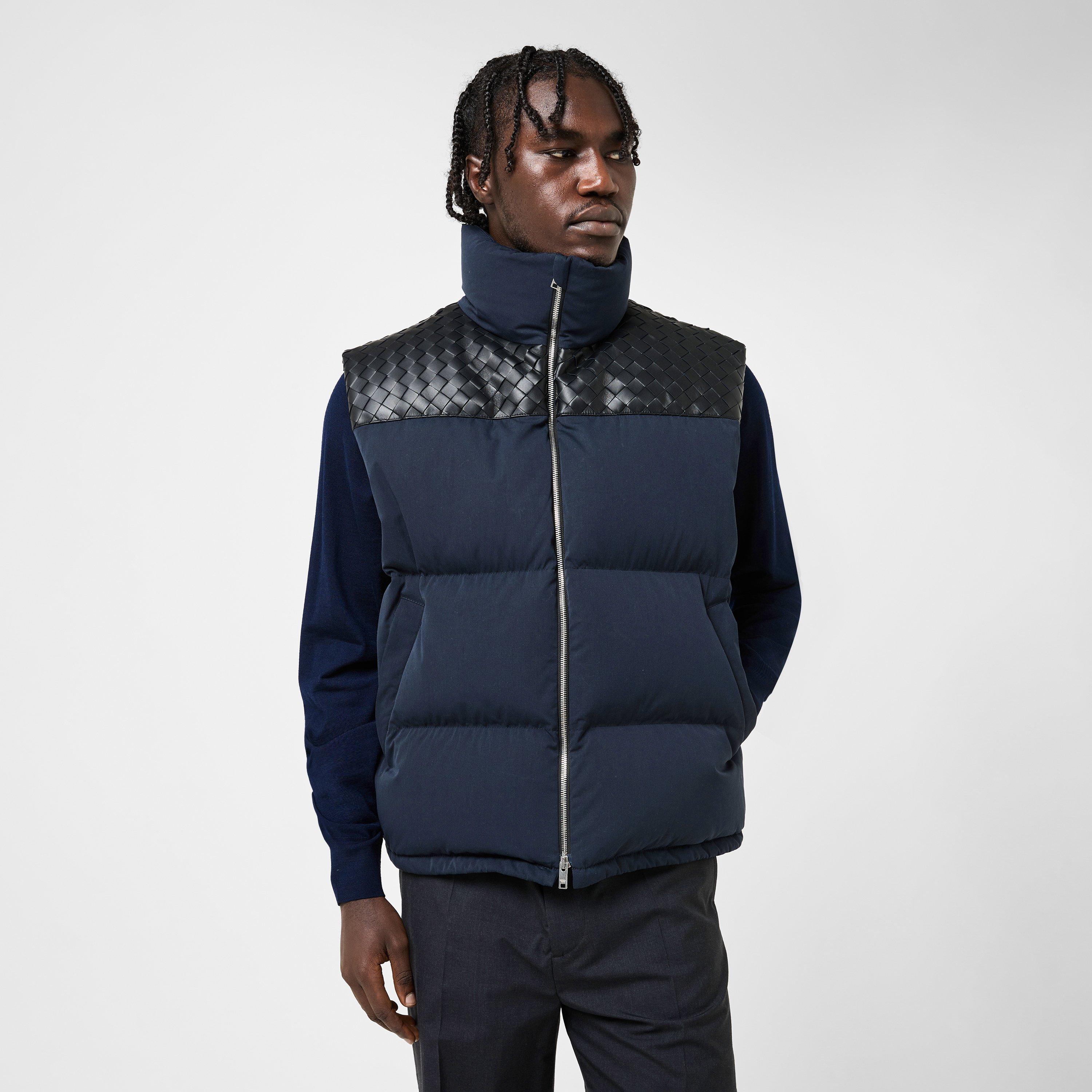 Midnight Blue - Bottega Veneta - Men's Intrec Intreccio Weave Sleeveless Gilet - 3