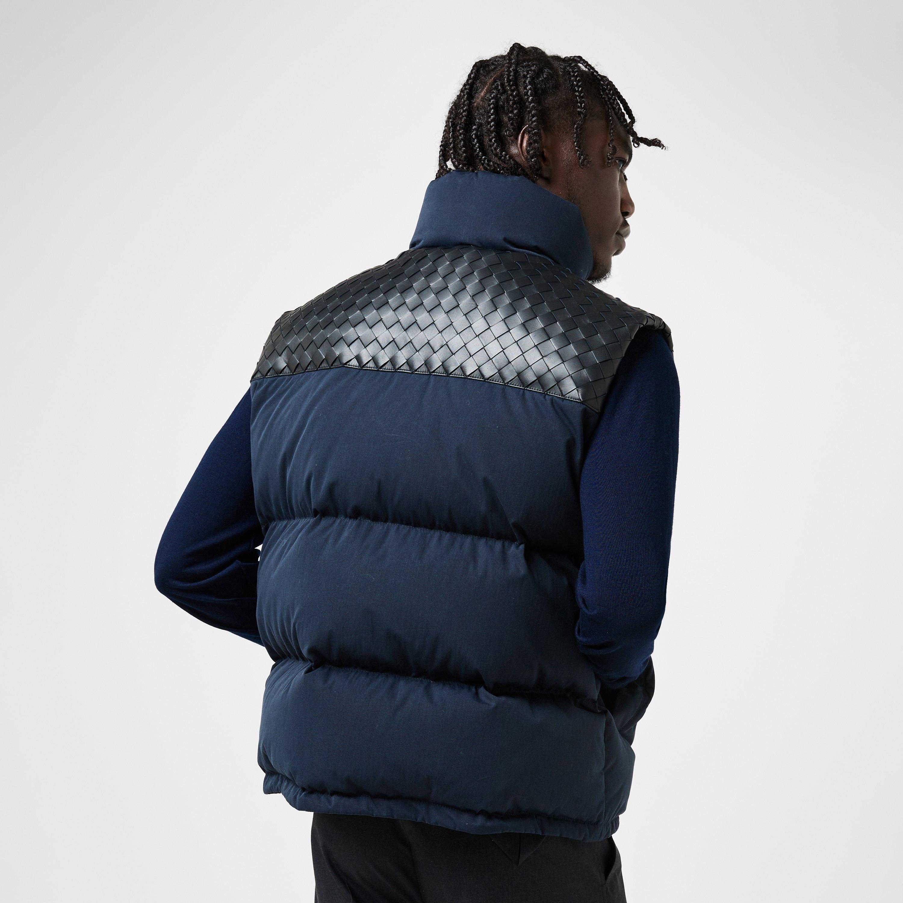 Midnight Blue - Bottega Veneta - Men's Intrec Intreccio Weave Sleeveless Gilet - 4