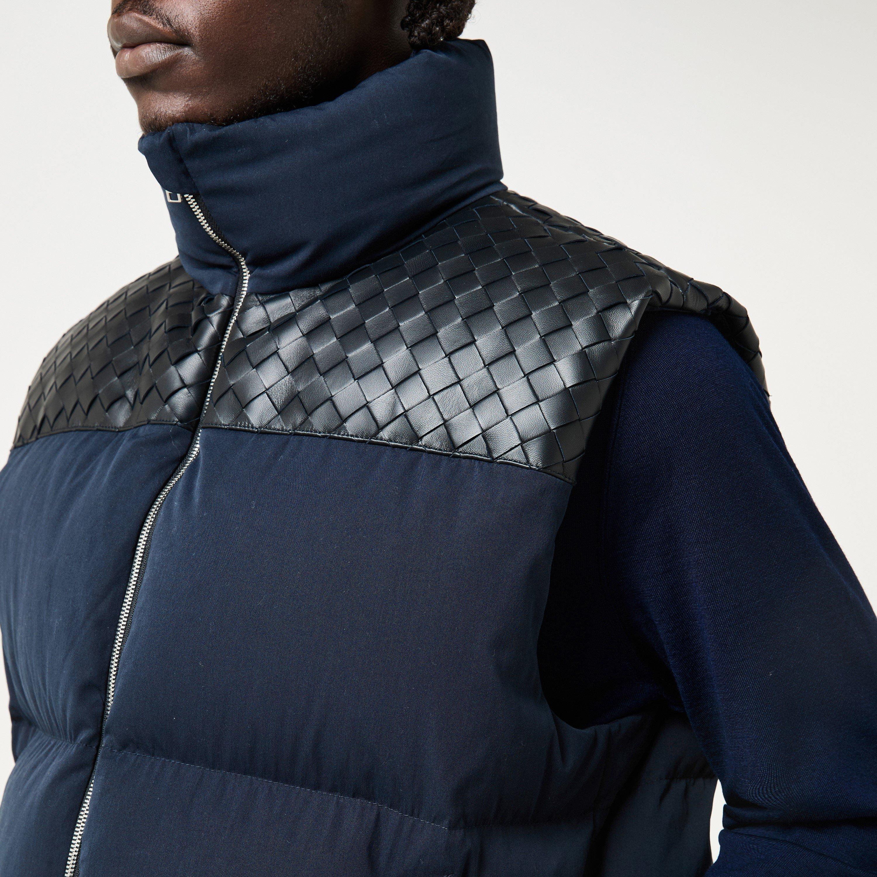 Midnight Blue - Bottega Veneta - Men's Intrec Intreccio Weave Sleeveless Gilet - 5