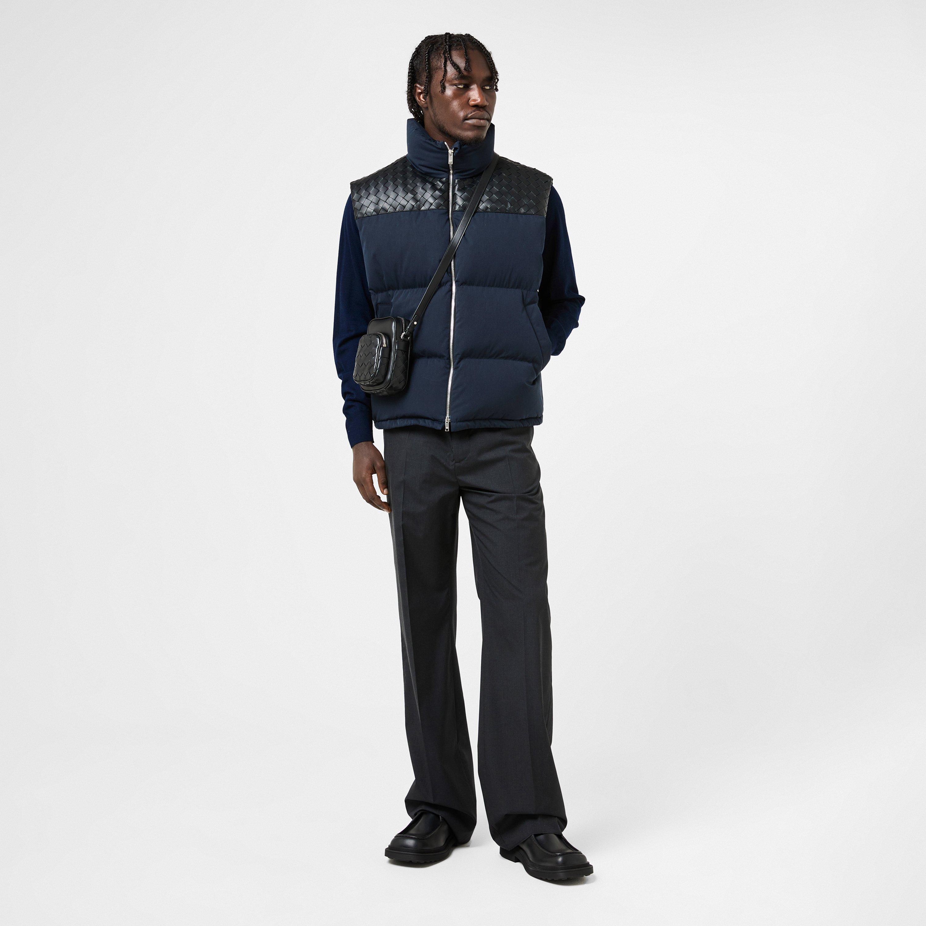 Midnight Blue - Bottega Veneta - Men's Intrec Intreccio Weave Sleeveless Gilet - 6