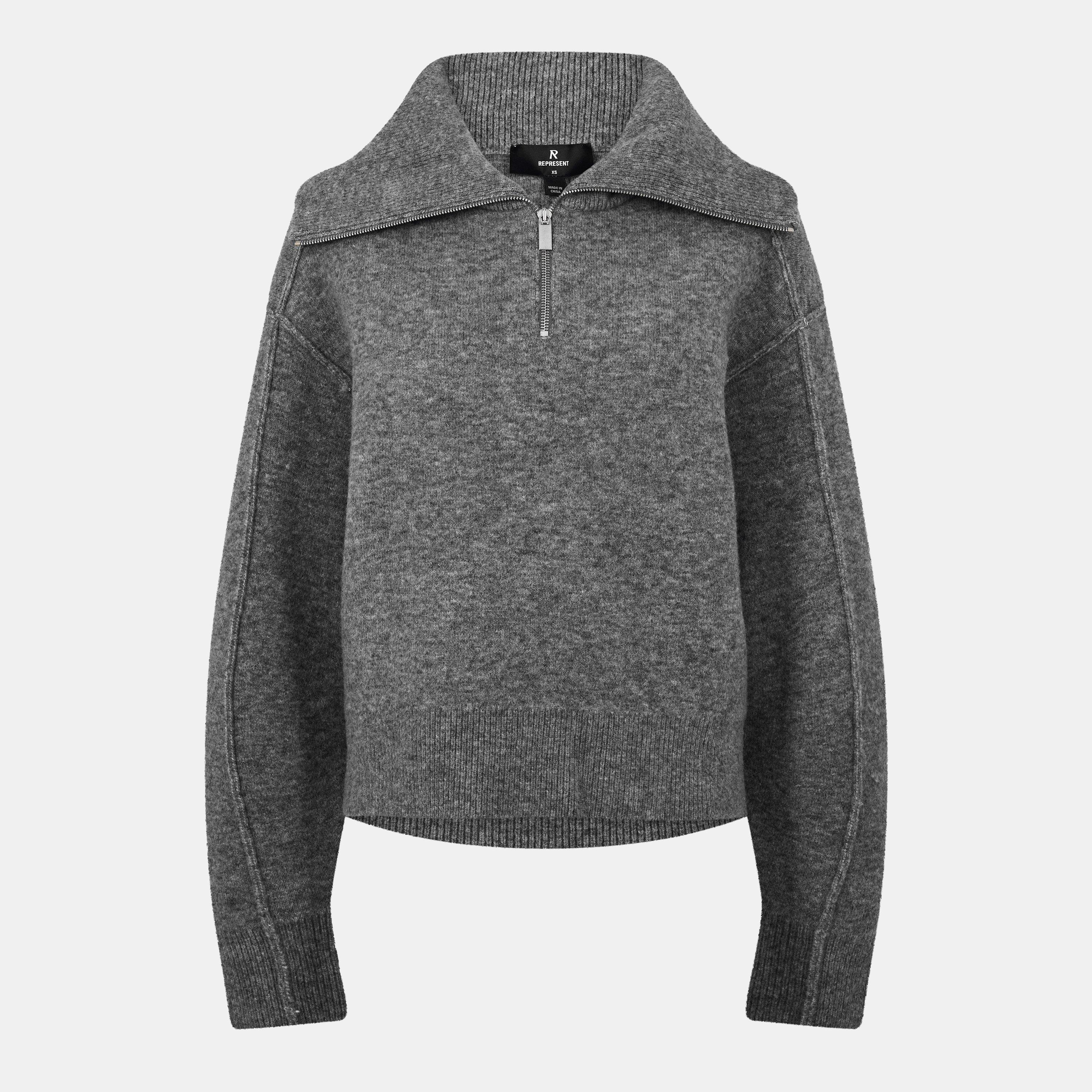 Grey Marl - Represent - Women's Polar Crew Neck Jumper - 1