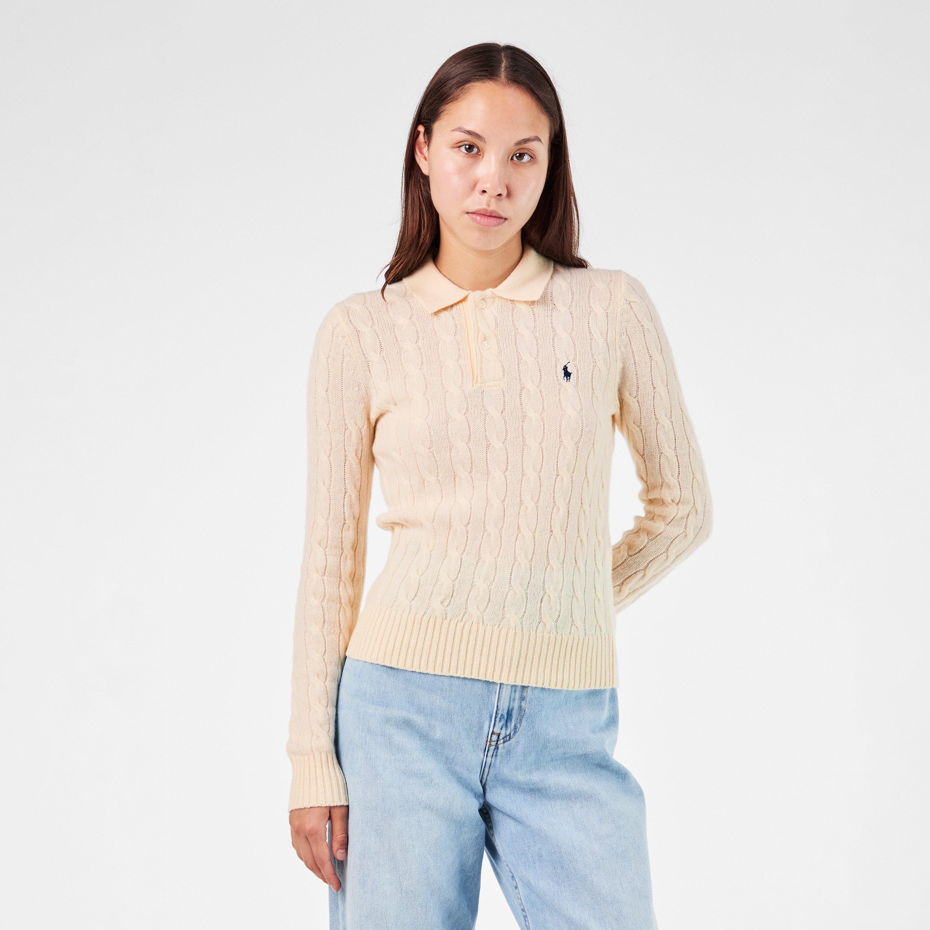 AUTHENTIC CREAM - Polo Ralph Lauren - Women's Cable Knit Long-Sleeve Crew Neck Jumper - 3