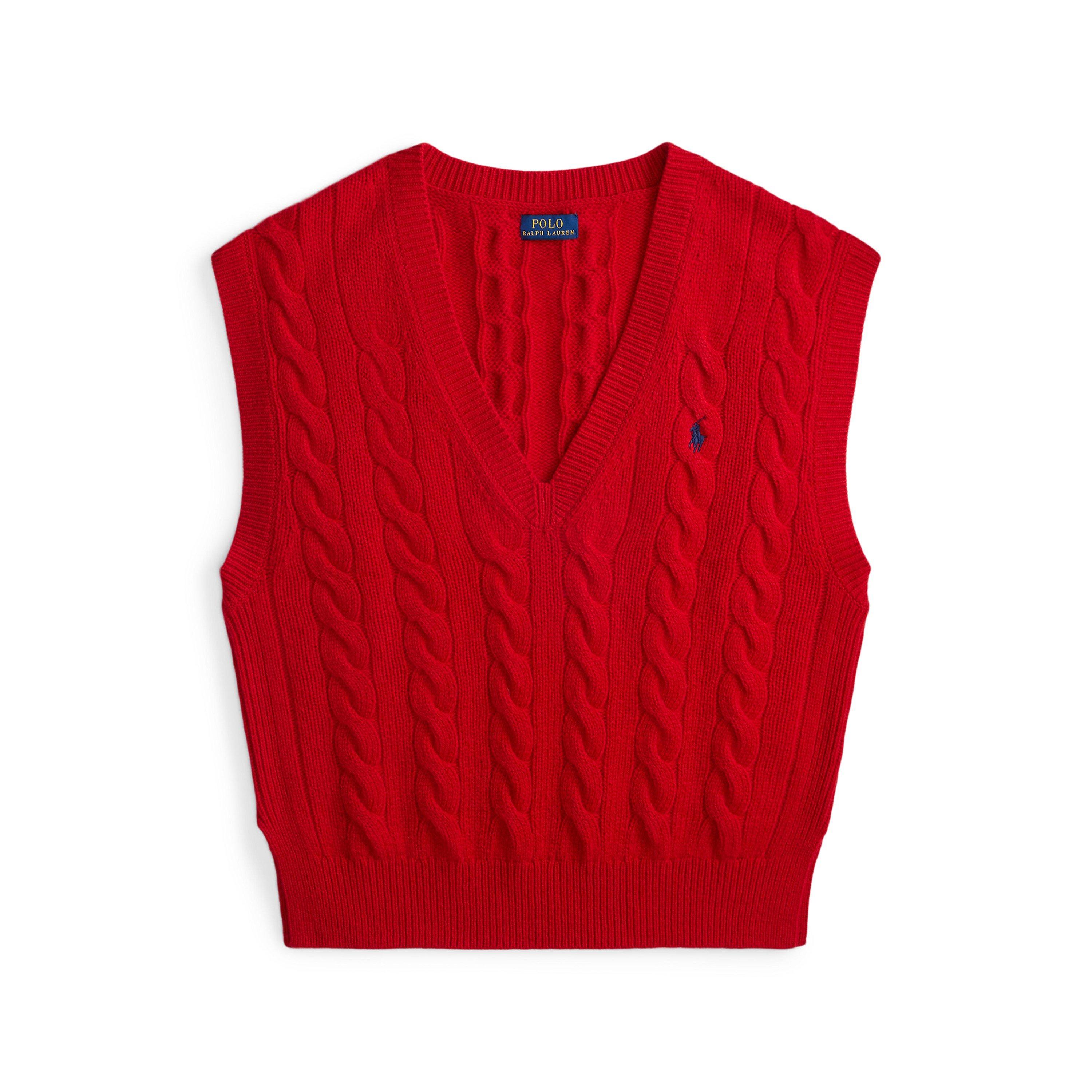 Polo Ralph Lauren Women's Rl 2000 Red Knitted Sweater Vest - 8 (XS)