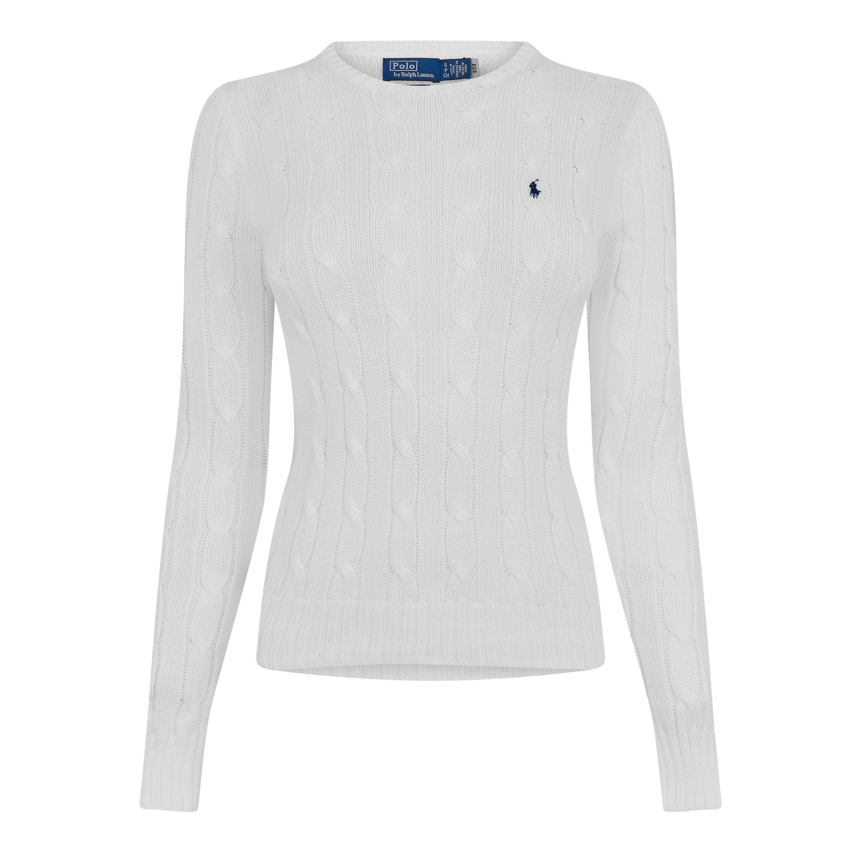 White - Polo Ralph Lauren - Women's Cable-Knit Jumper - 1