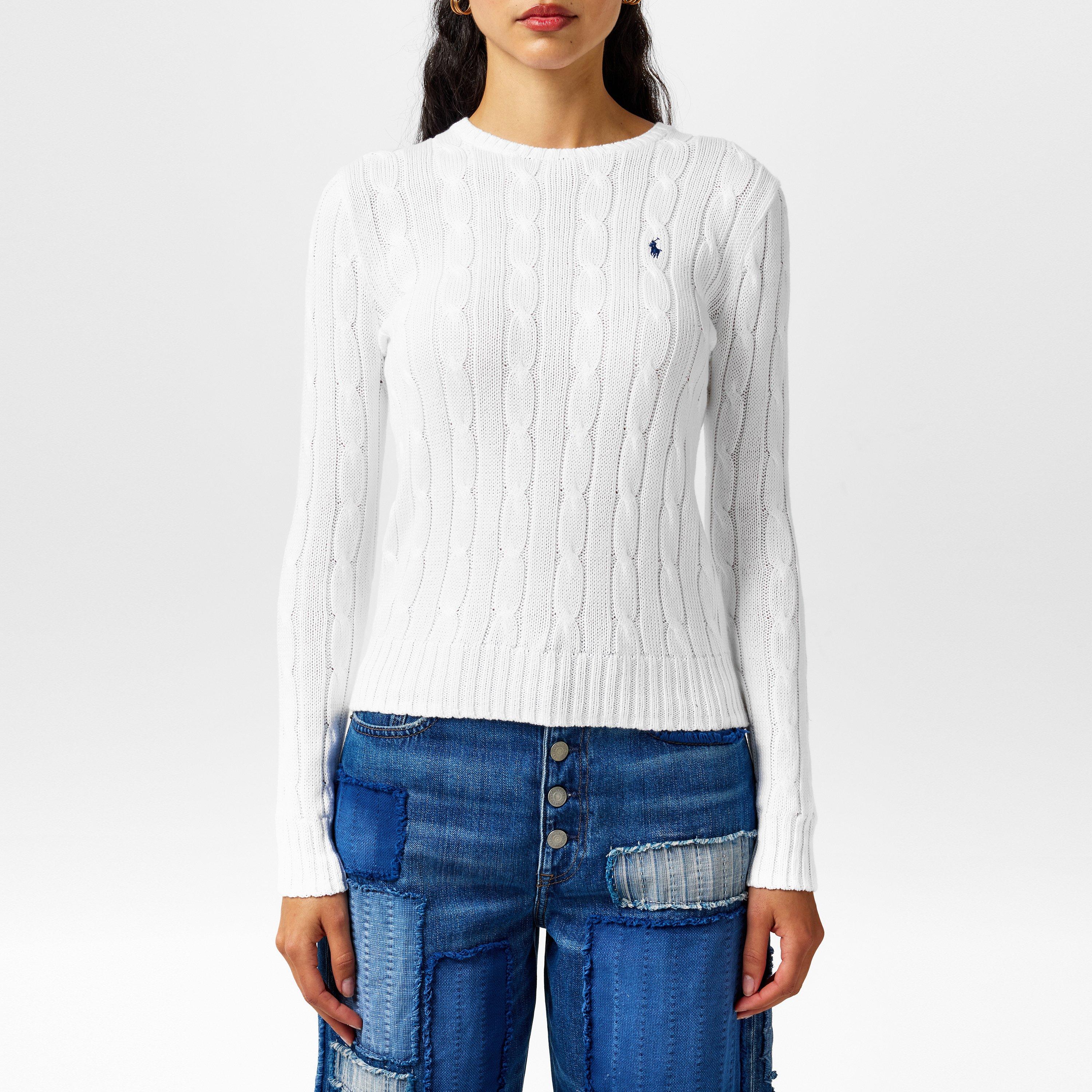 White - Polo Ralph Lauren - Women's Cable-Knit Jumper - 3