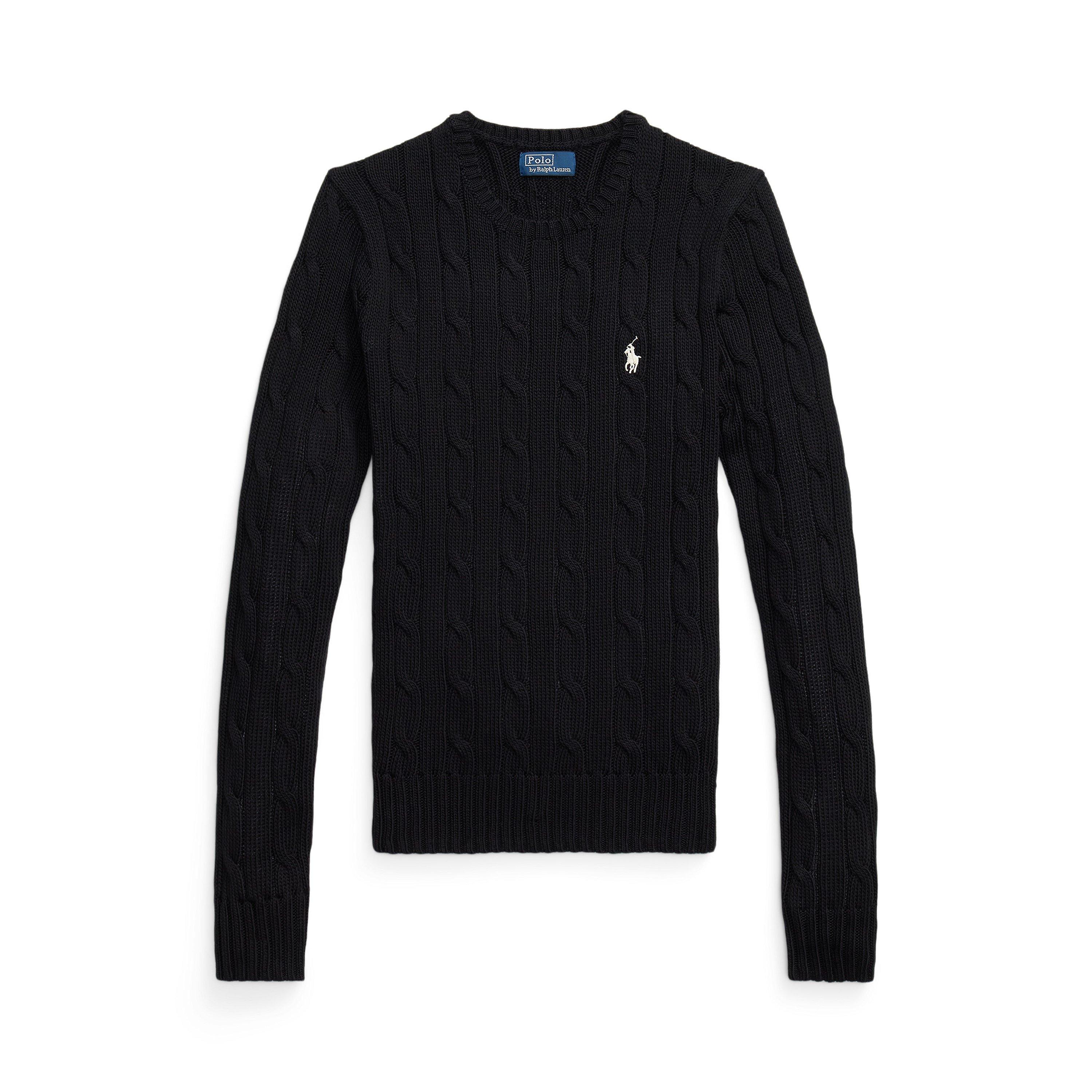 Polo Ralph Lauren Women's Cable-Knit Jumper - Polo Black - Size 14 (L)