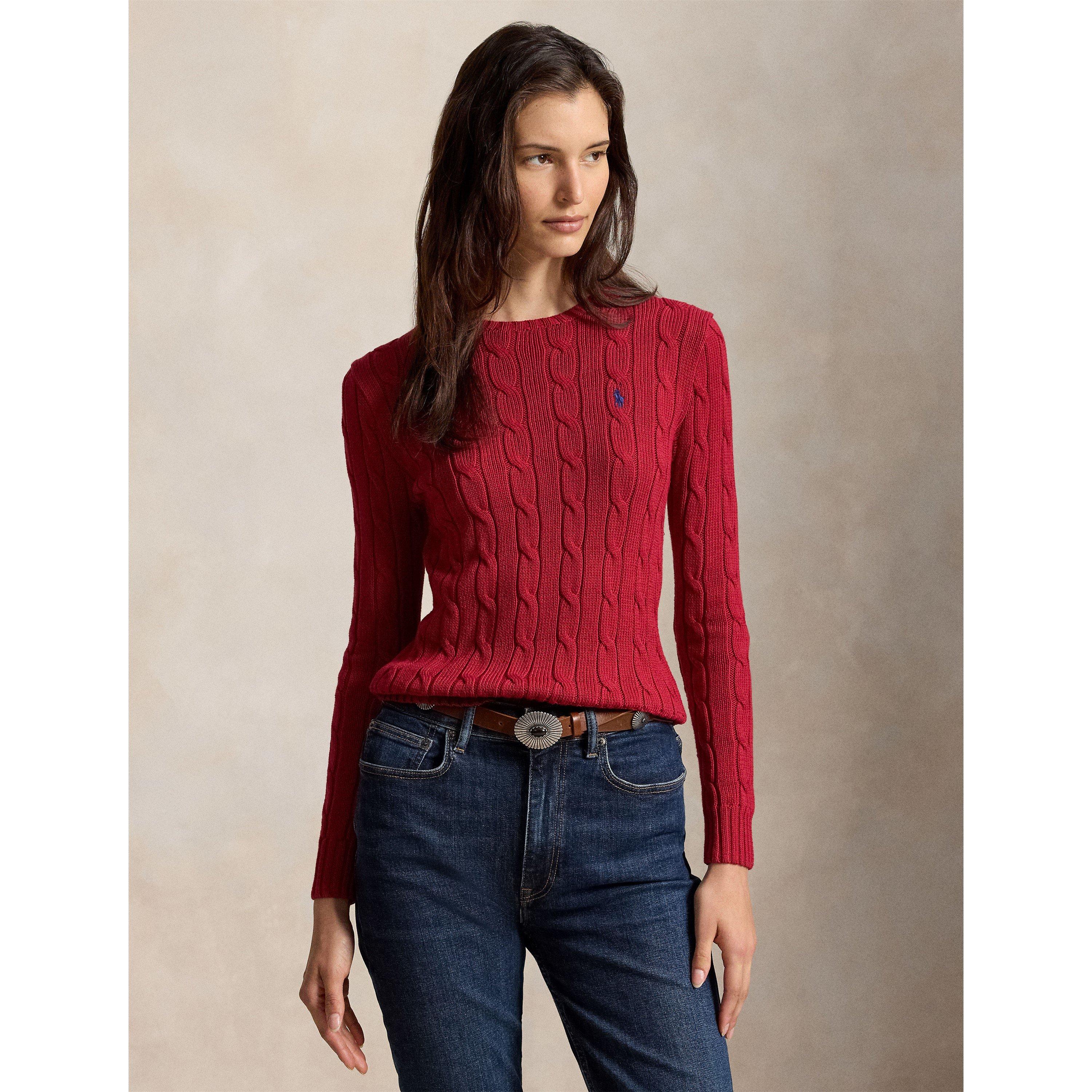 EATON RED - Polo Ralph Lauren - Women's Cable-Knit Jumper - 2