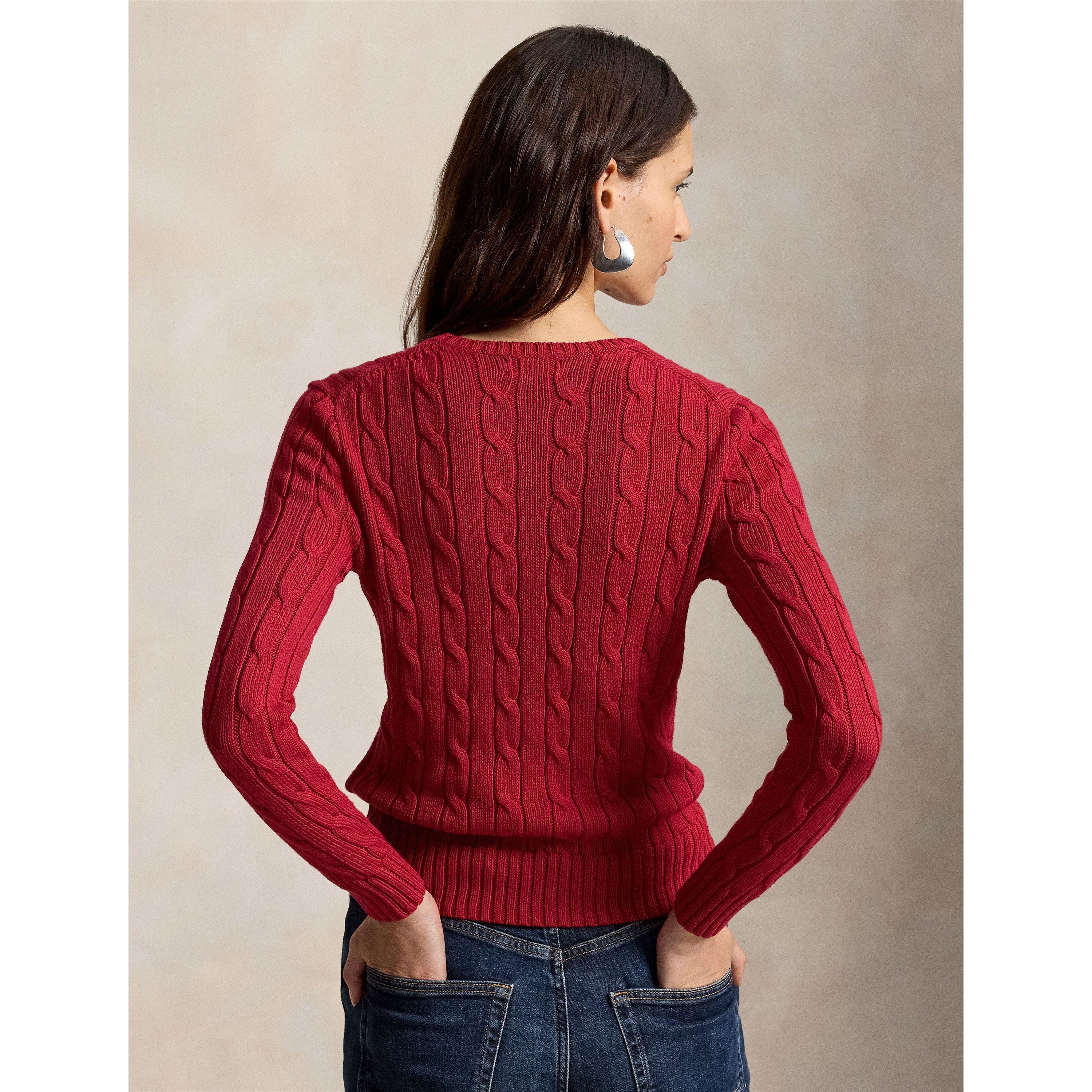 EATON RED - Polo Ralph Lauren - Women's Cable-Knit Jumper - 3