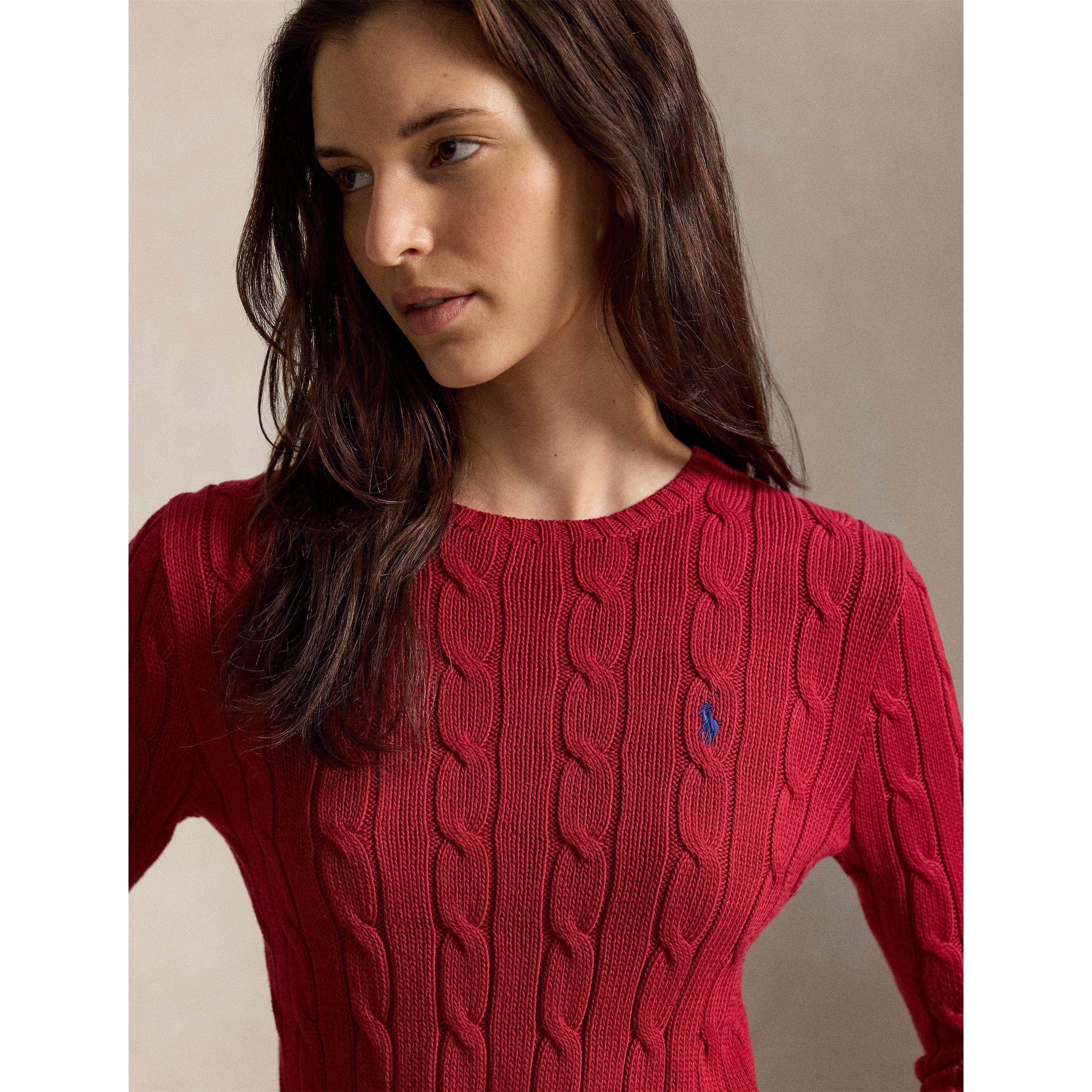 EATON RED - Polo Ralph Lauren - Women's Cable-Knit Jumper - 4