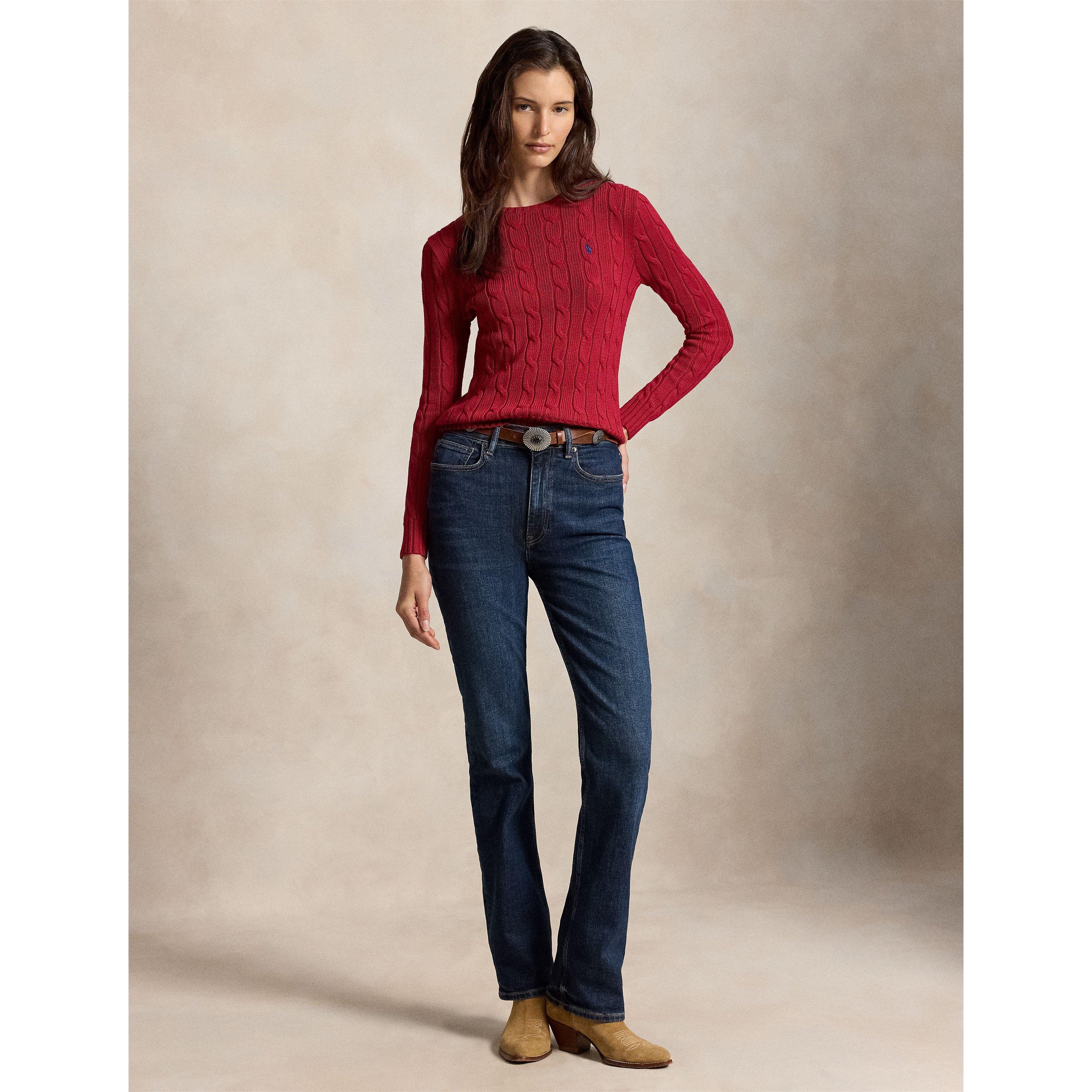 EATON RED - Polo Ralph Lauren - Women's Cable-Knit Jumper - 5
